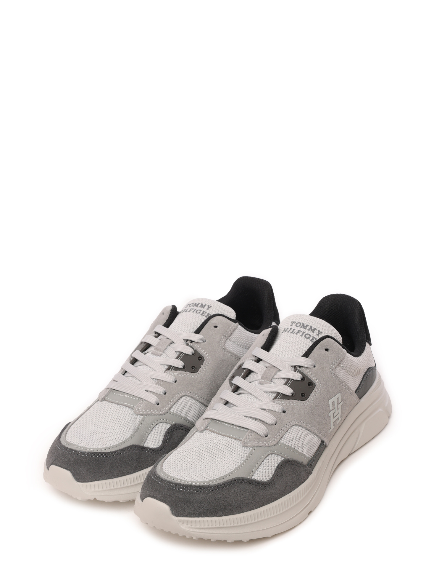 Кроссовки комбинированные серые на белой подошве — купить в интернет-магазине Verdistore