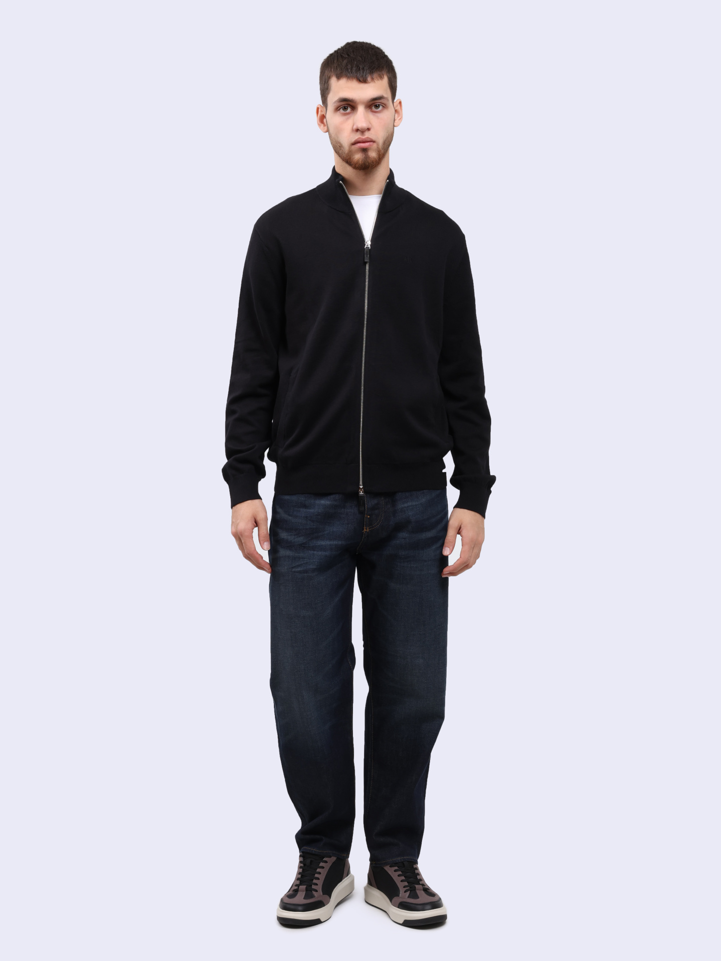 Кардиган Armani Exchange 8NZE4D ZM8CZ 1200 черный мужской на молнии — купить в интернет-магазине Verdistore