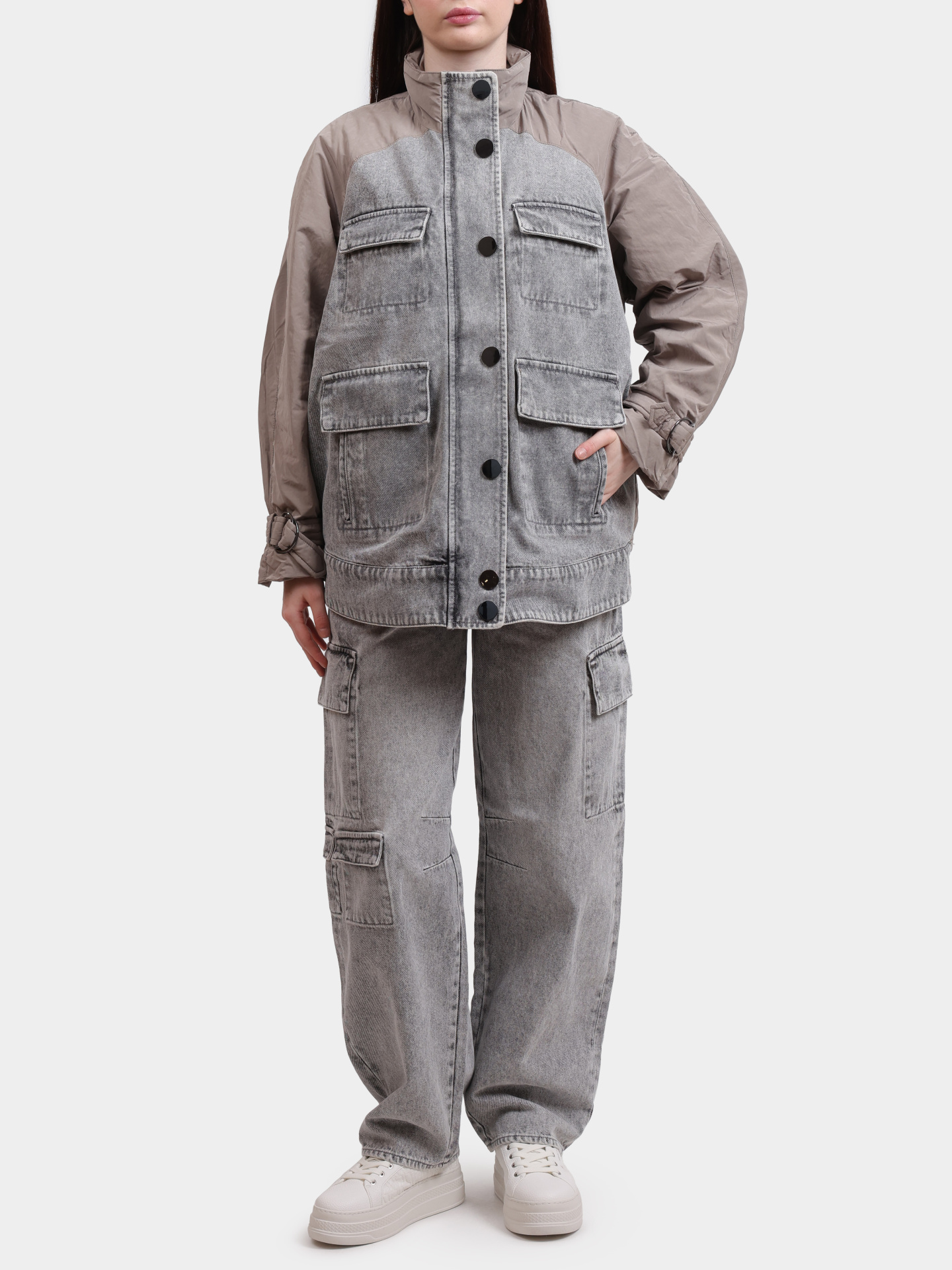 Куртка Armani Exchange XW001393 AF16176 M6099 комбинированная женская — купить в интернет-магазине Verdistore