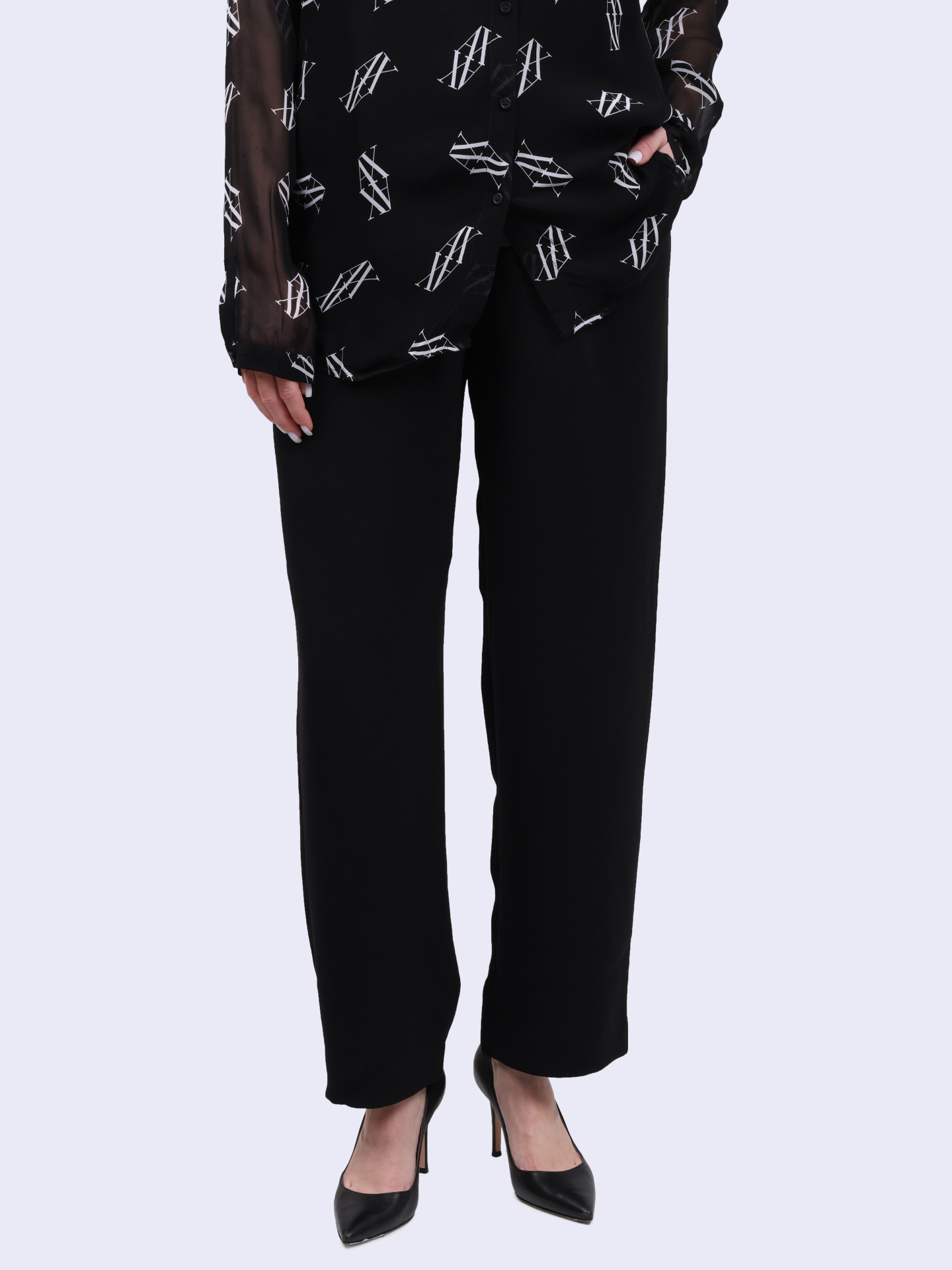Брюки классические Armani Exchange XW000030 AF10264 UC001 черные женские — купить в интернет-магазине Verdistore