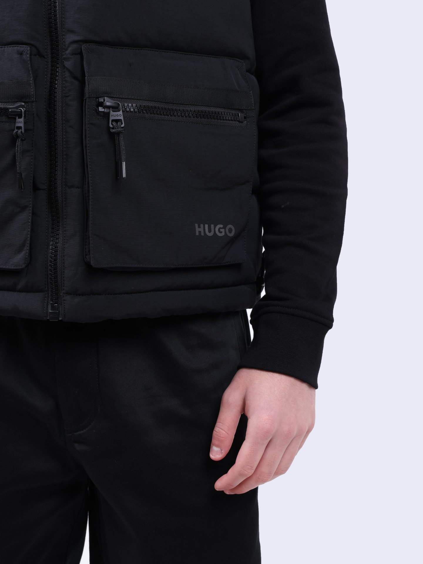 Жилет прямого кроя с накладными карманами на молниях  — купить в интернет-магазине Verdistore