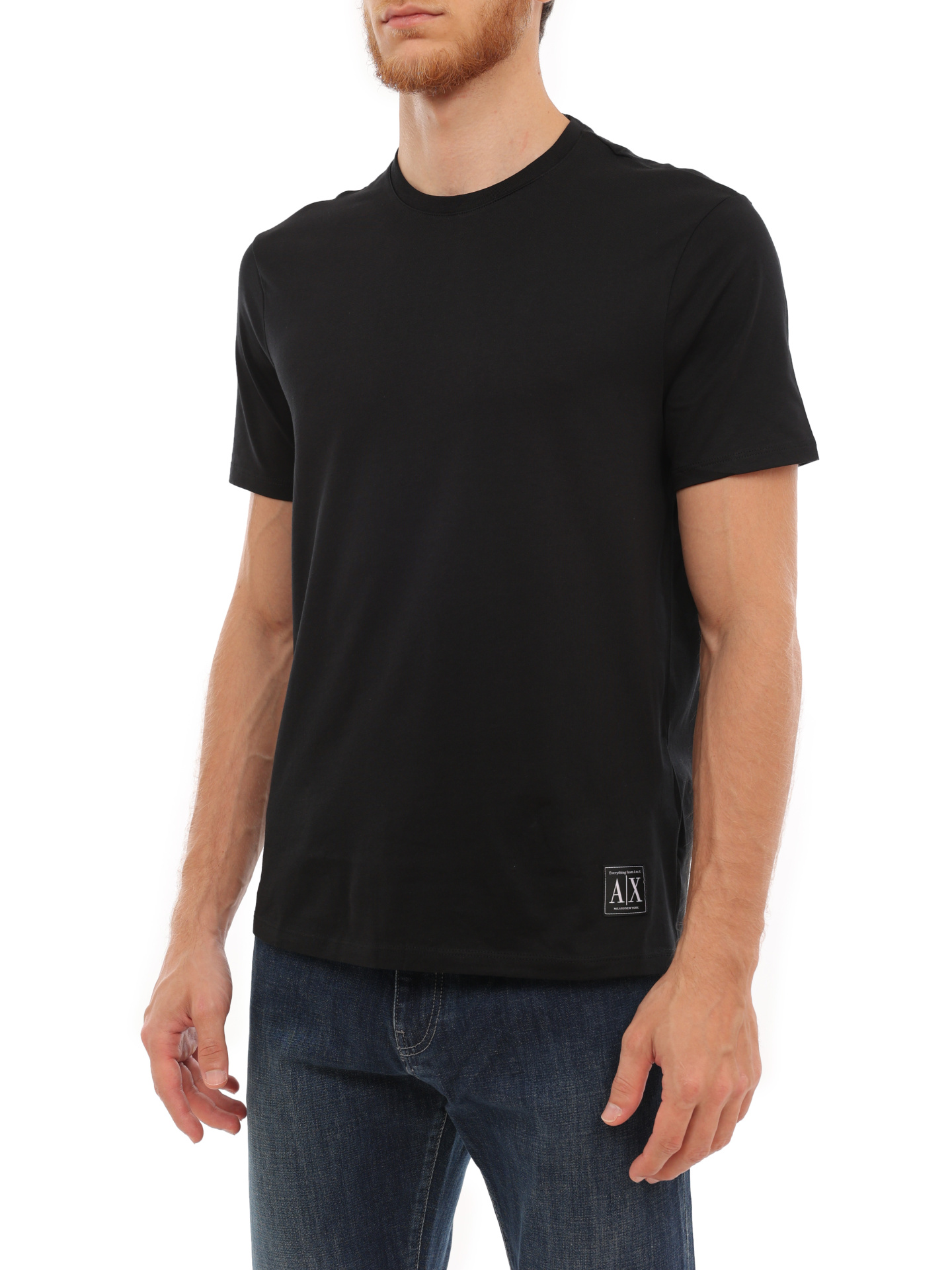 Футболка Armani Exchange 3LZTAA ZJFCZ 1200 черная мужская из хлопка — купить в интернет-магазине Verdistore