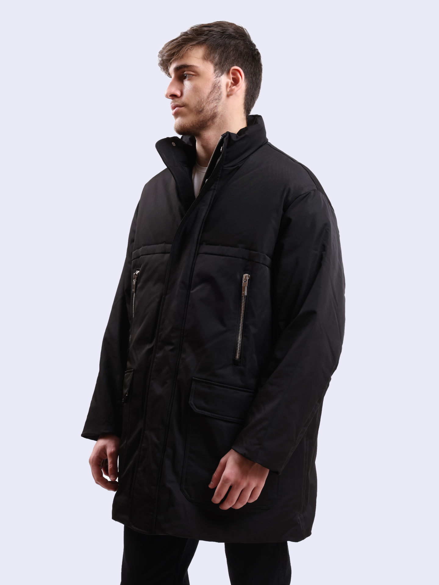Пуховик Armani Exchange XM000034 AF10324 UC001 мужской черный удлиненный — купить в интернет-магазине Verdistore