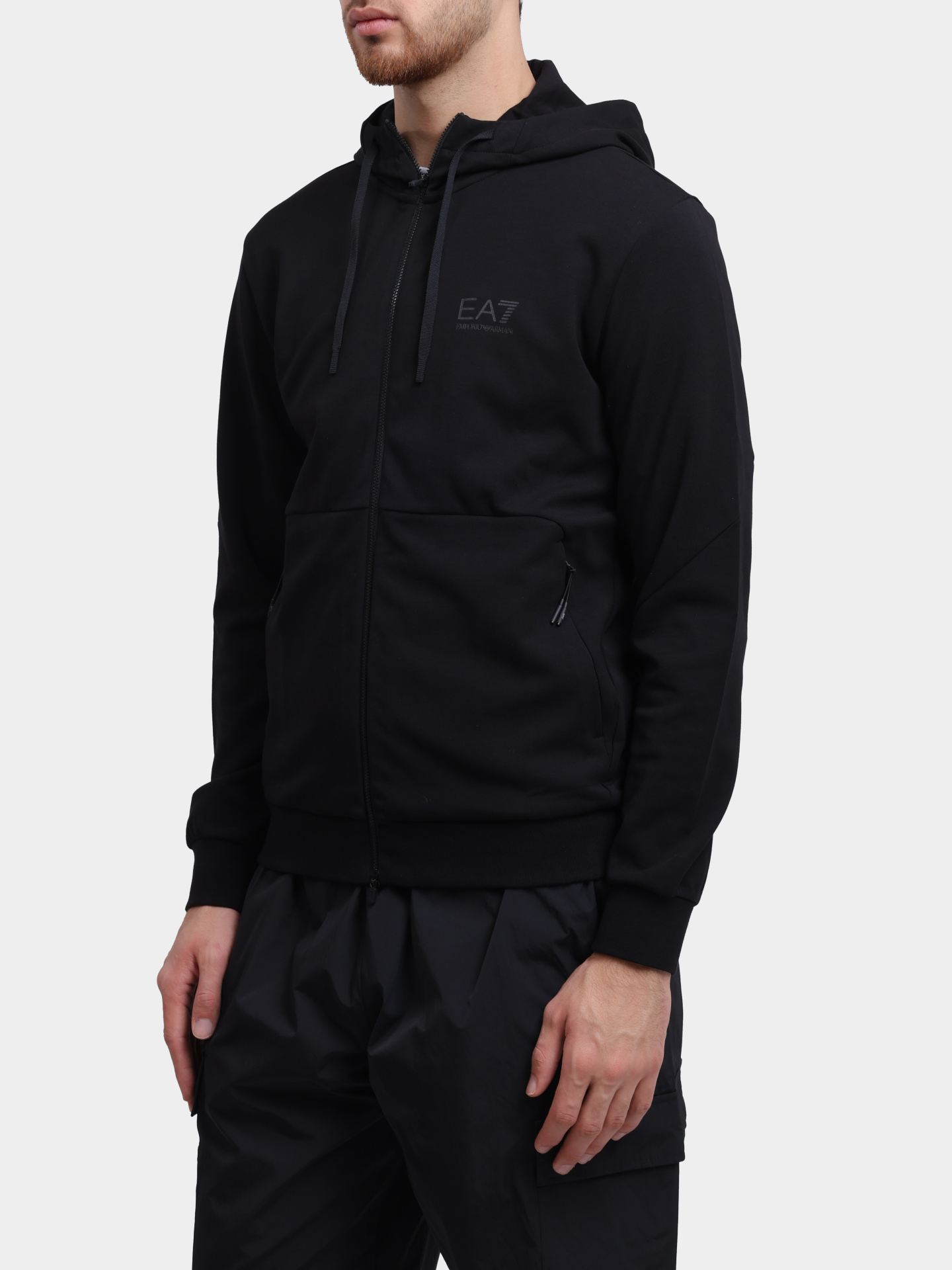 Мастерка EA7 7M000661 AF12501 UC001 черная мужская — купить в интернет-магазине Verdistore