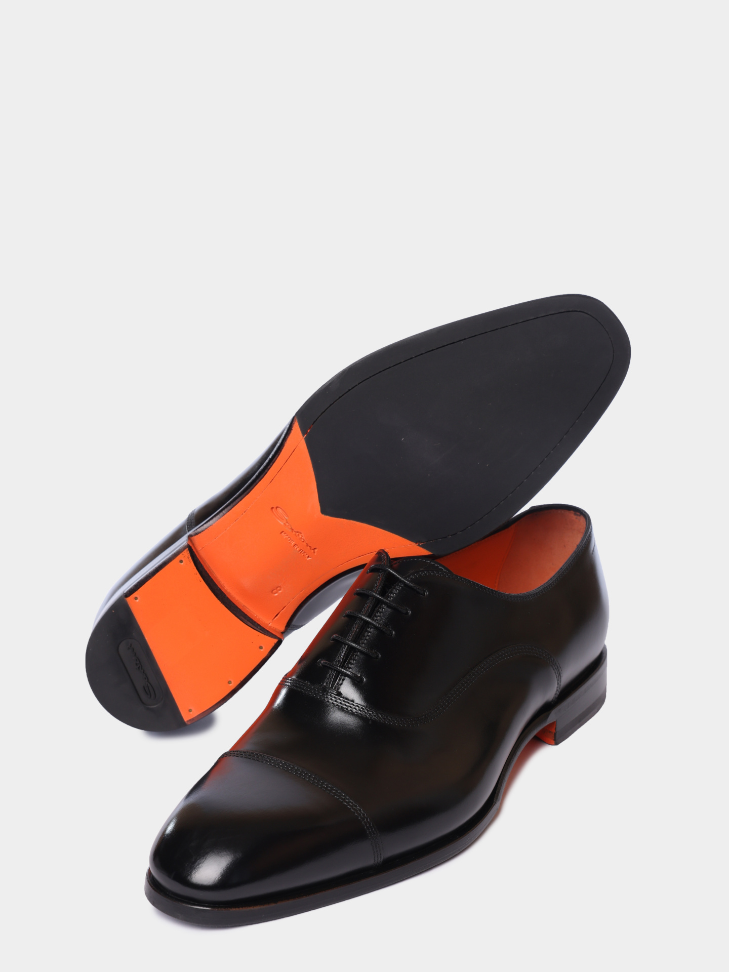 Оксфорды Santoni MCAG18883JJ6BNTGN01 кожаные мужские — купить в интернет-магазине Verdistore