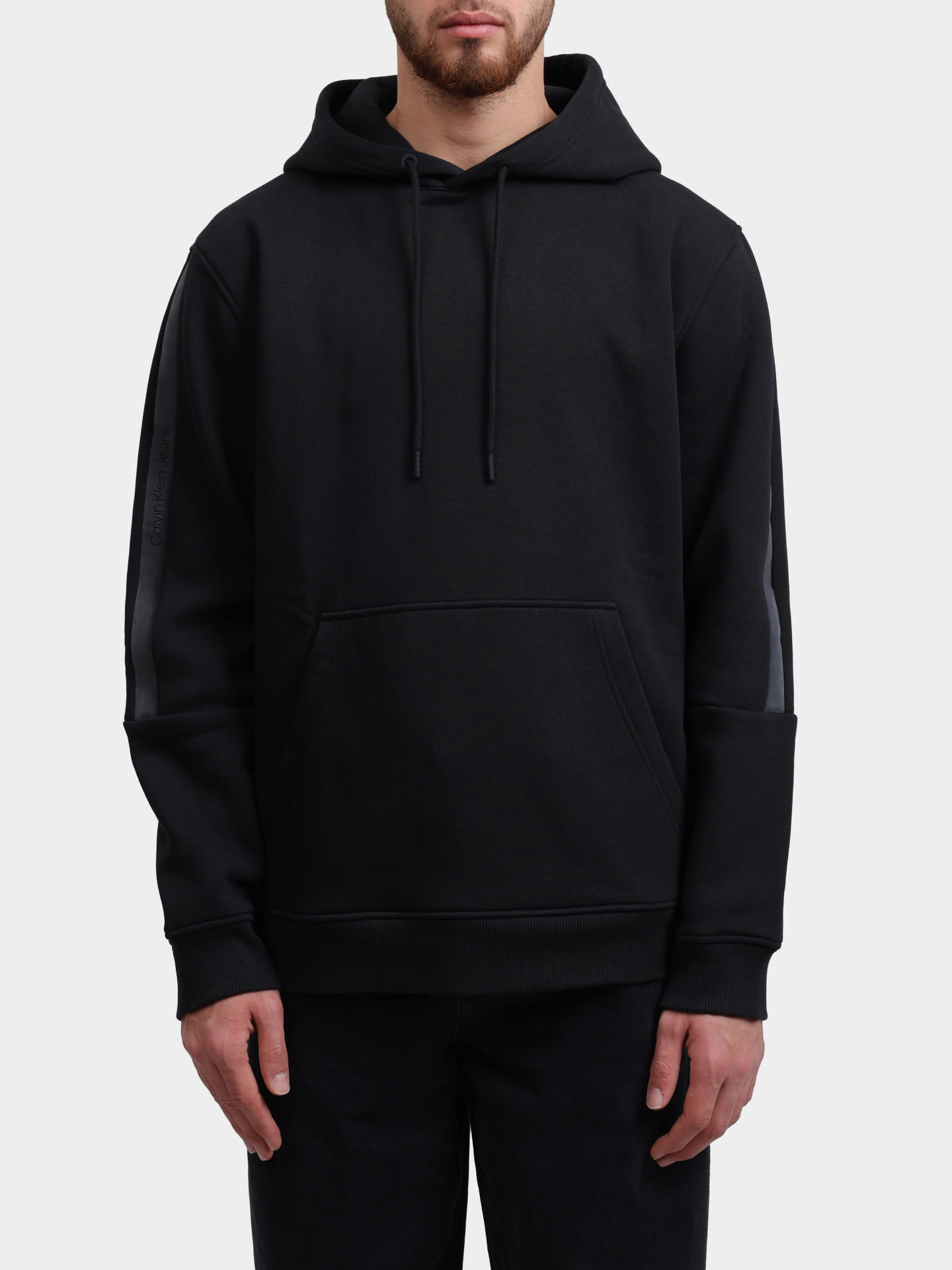 Худи Calvin Klein Jeans J30J325632 BEH черное мужское — купить в интернет-магазине Verdistore