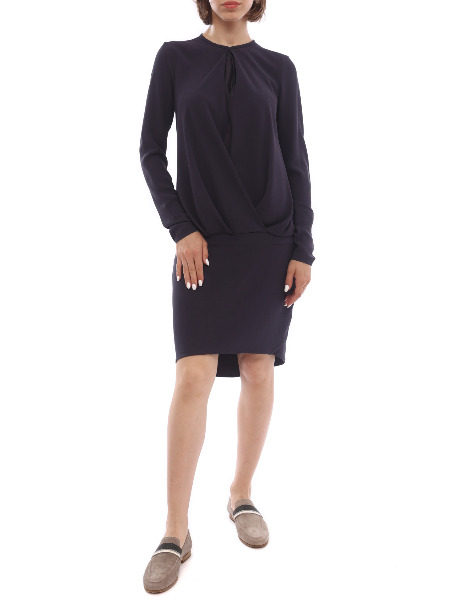 Платье Brunello Cucinelli MA901A4H90 фиолетовое женское — купить в интернет-магазине Verdistore
