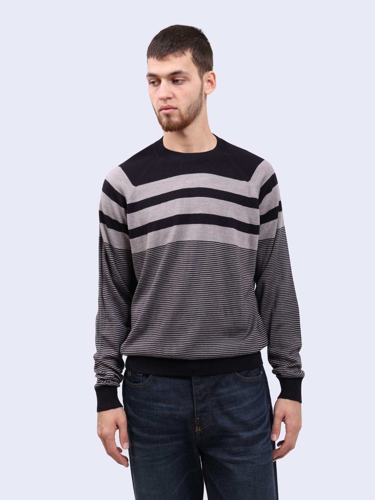 Свитер Armani Exchange 6DZM2K ZMM9Z 25FV полосатый мужской — купить в интернет-магазине Verdistore