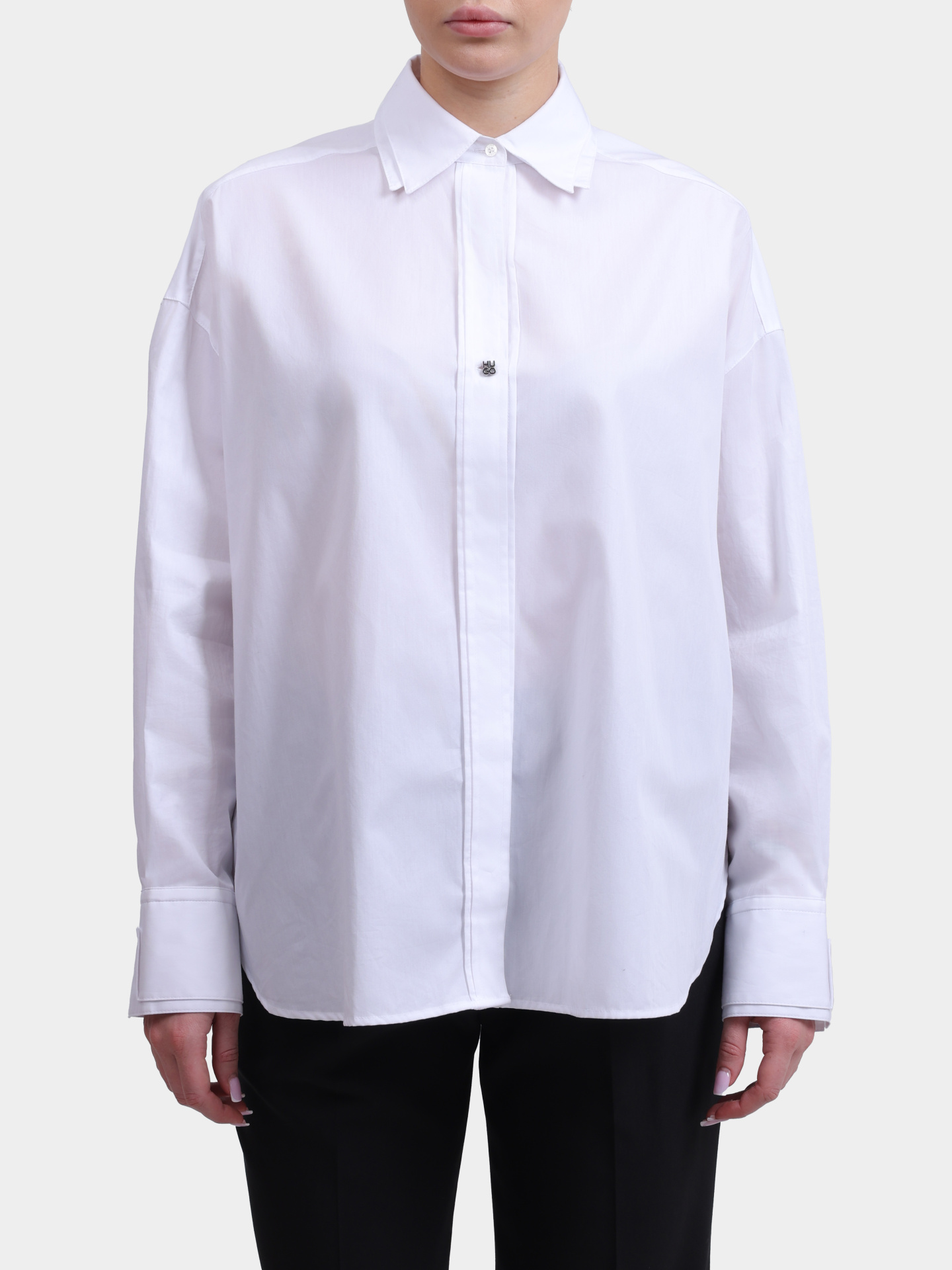 Рубашка Hugo 50548408 100 хлопковая женская — купить в интернет-магазине Verdistore