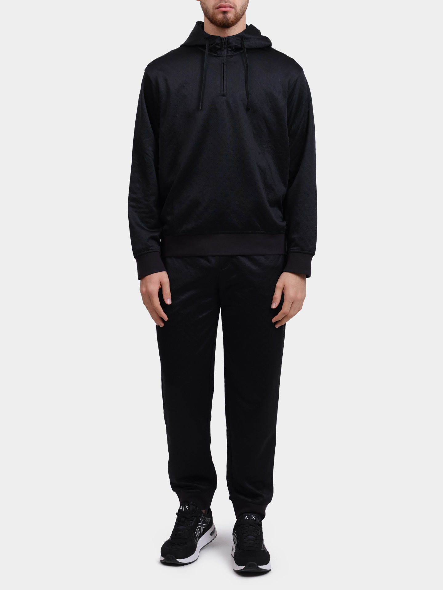 Толстовка Armani Exchange XM001355 AF16259 FC022 черная мужская — купить в интернет-магазине Verdistore