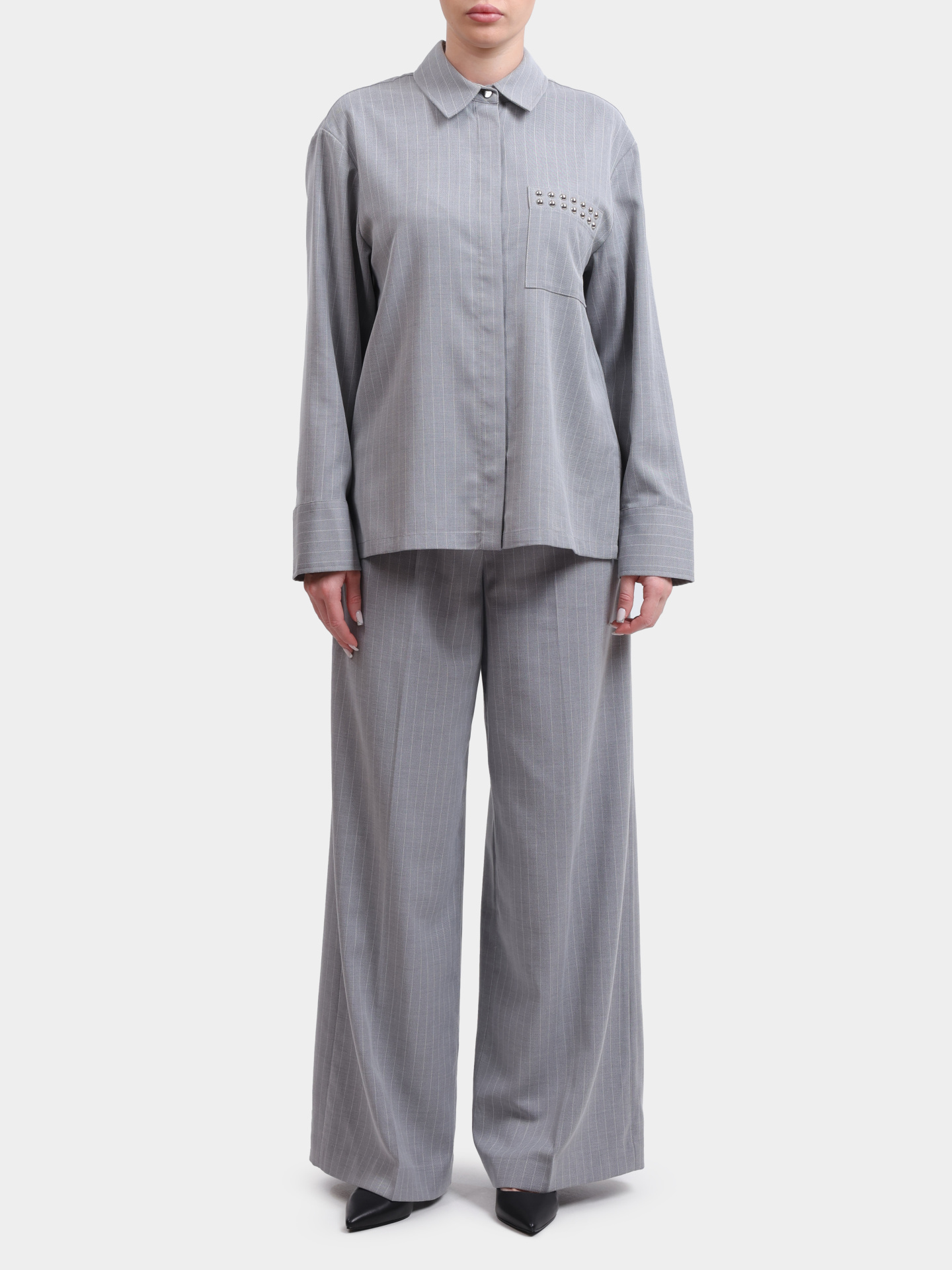 Брюки WA6099 T349A P9229 серые женские  — купить в интернет-магазине Verdistore