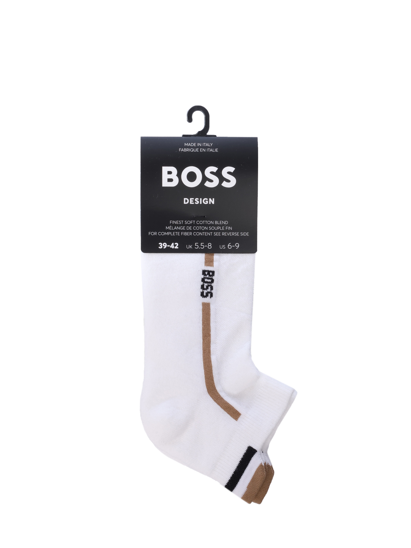Носки Boss 50515053 белые мужские с контрастными полосами — купить в интернет-магазине Verdistore