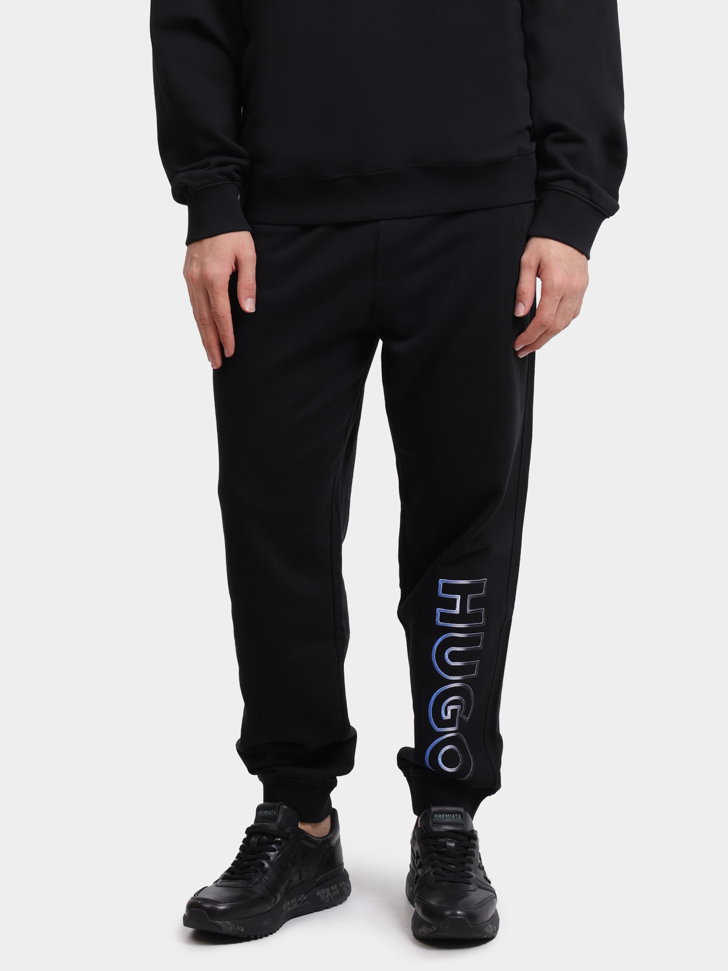 Брюки спортивные Hugo Nogtro 10273008 01 мужские с логотипом — купить в интернет-магазине Verdistore