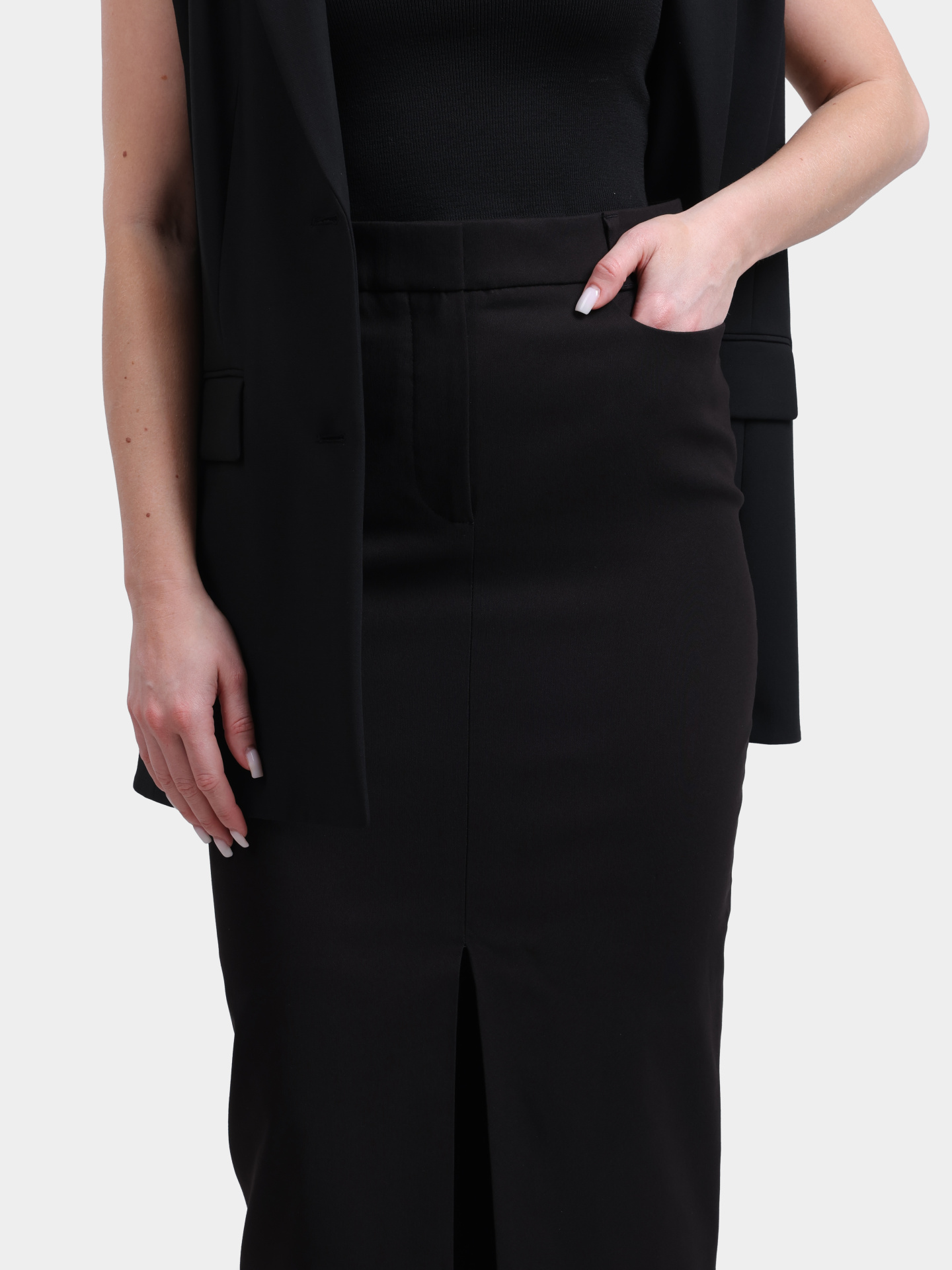 Юбка Hugo 50523554 001 черная женская с разрезами — купить в интернет-магазине Verdistore