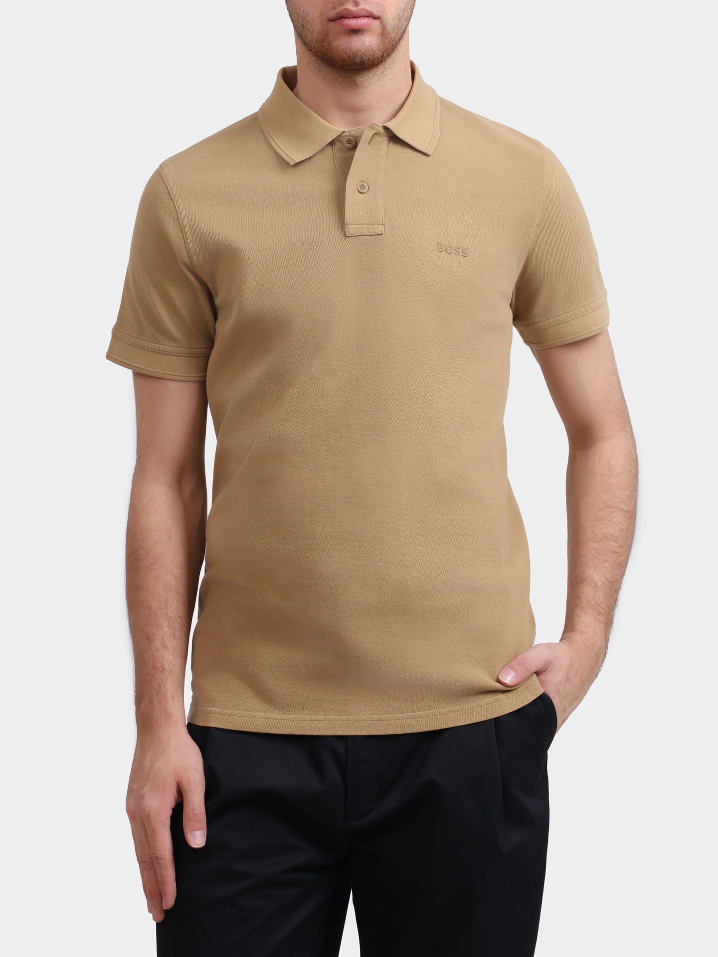 Поло Boss Prime 10256692 мужское с логотипом — купить в интернет-магазине Verdistore