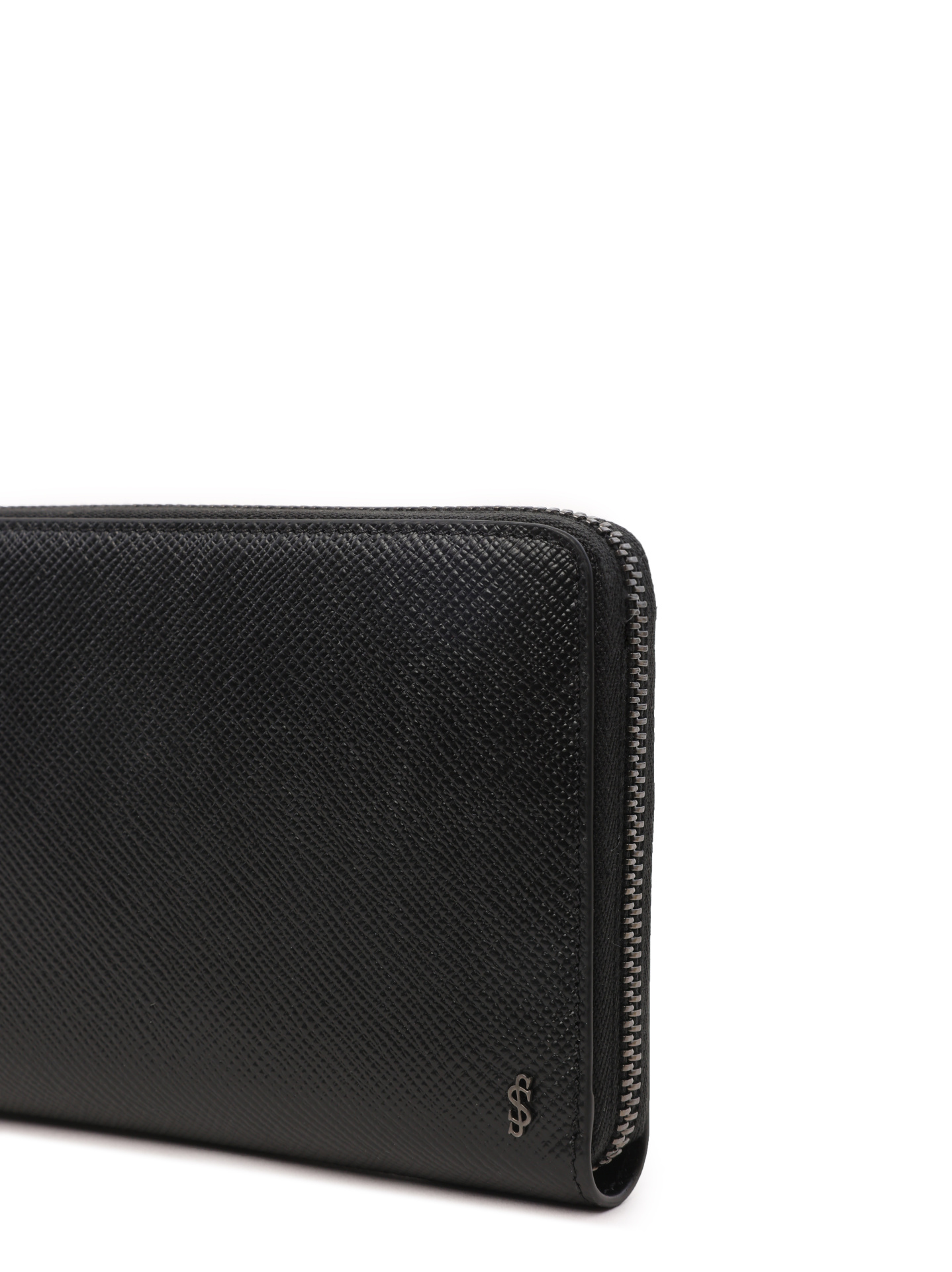 Портмоне с маленьким логотипом кожаное черное — купить в интернет-магазине Verdistore