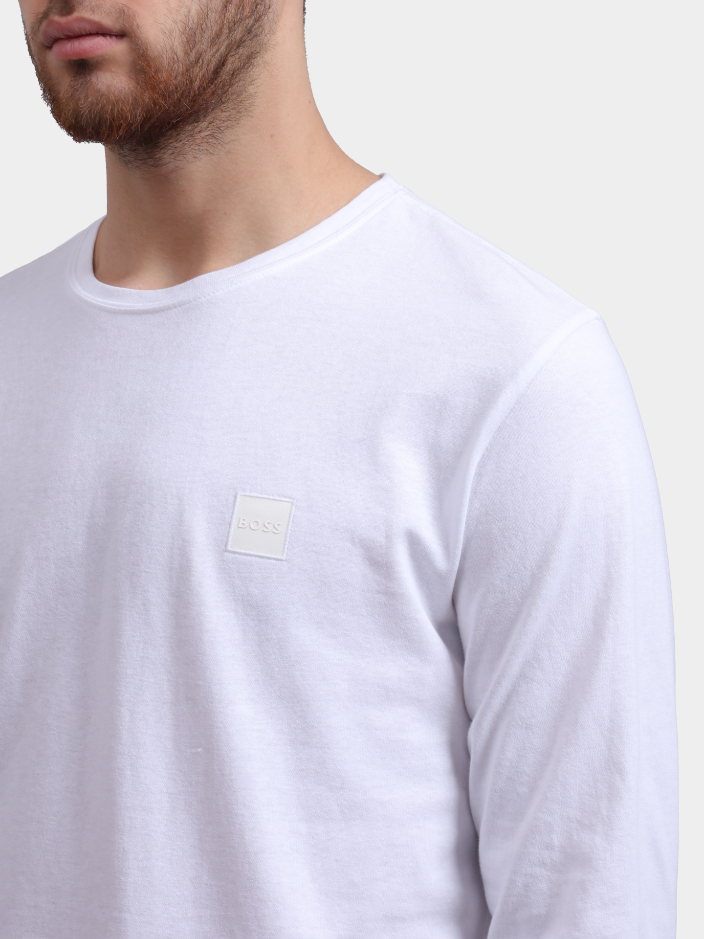 Лонгслив Boss 50512111 100 хлопковый мужской — купить в интернет-магазине Verdistore