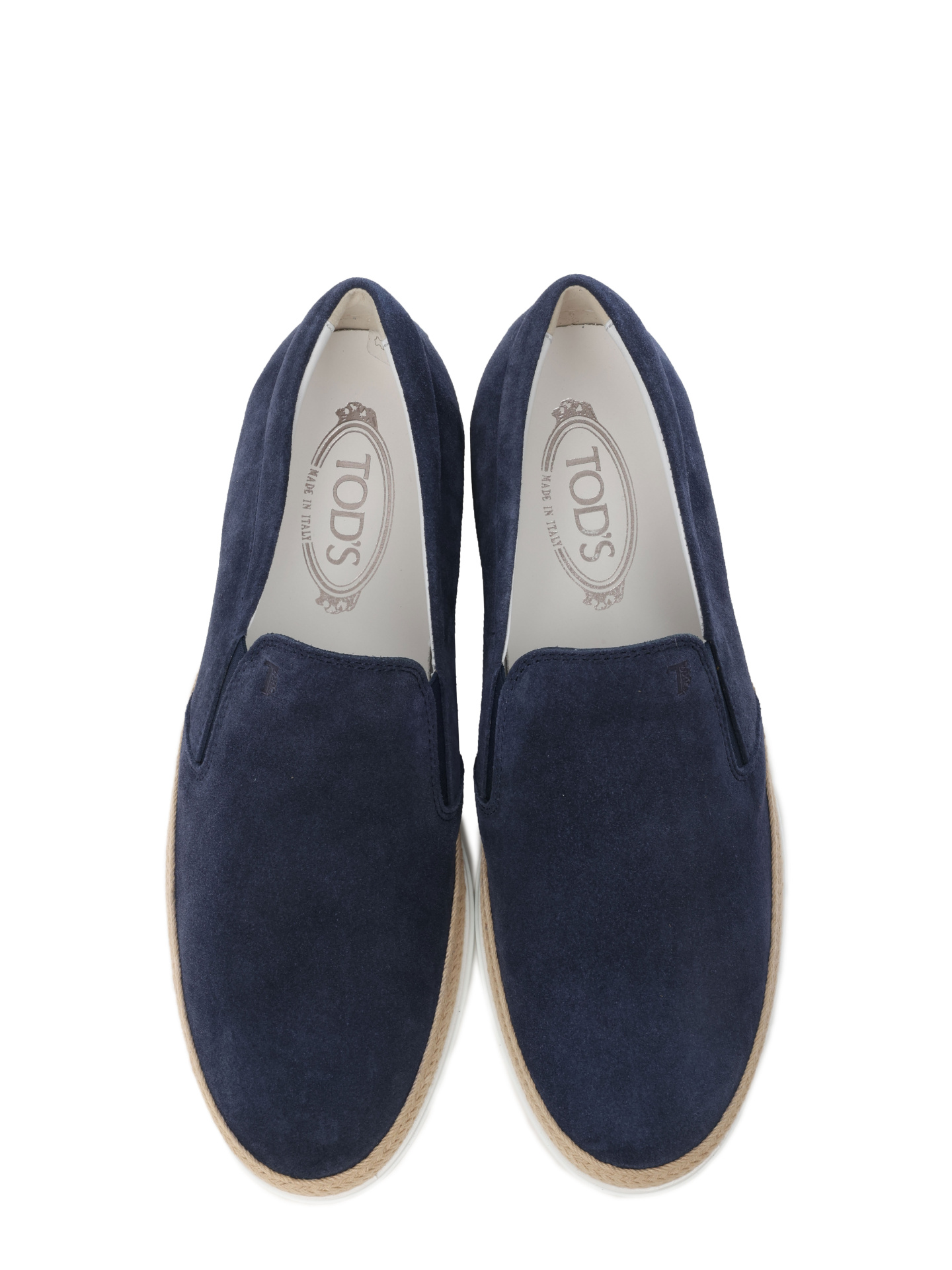 Слипоны темно-синие замшевые на комбинированной подошве — купить в интернет-магазине Verdistore