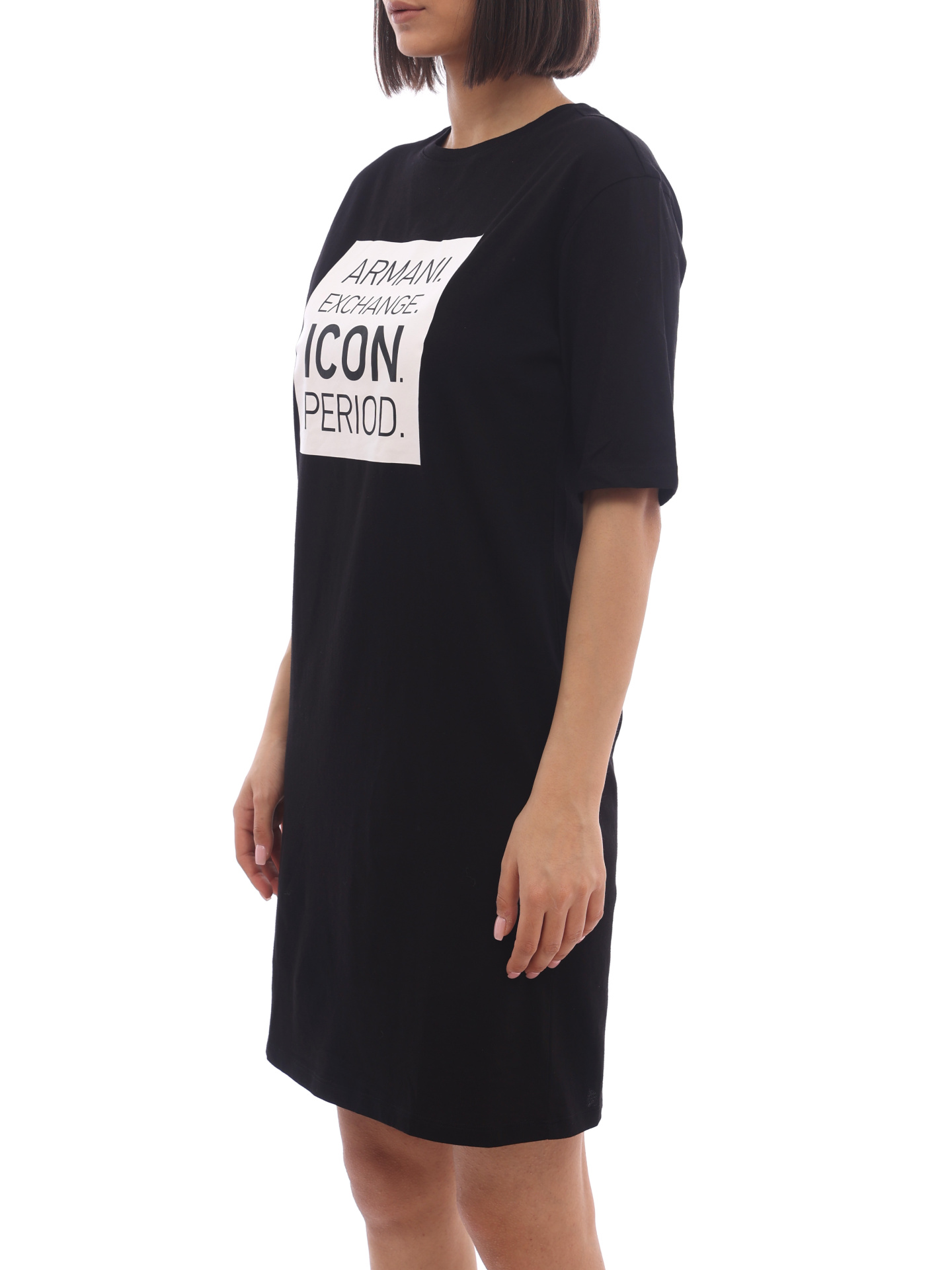 Платье Armani Exchange 8NYACX YJG3Z 1200 черное женское из хлопка — купить в интернет-магазине Verdistore