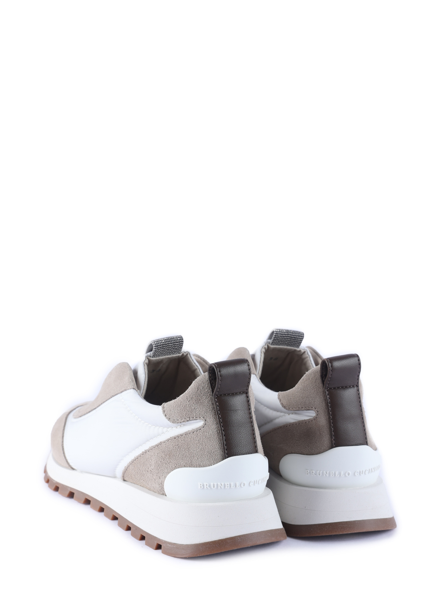 Кроссовки Brunello Cucinelli MZSFG2126 C8193 комбинированные женские на резинке — купить в интернет-магазине Verdistore