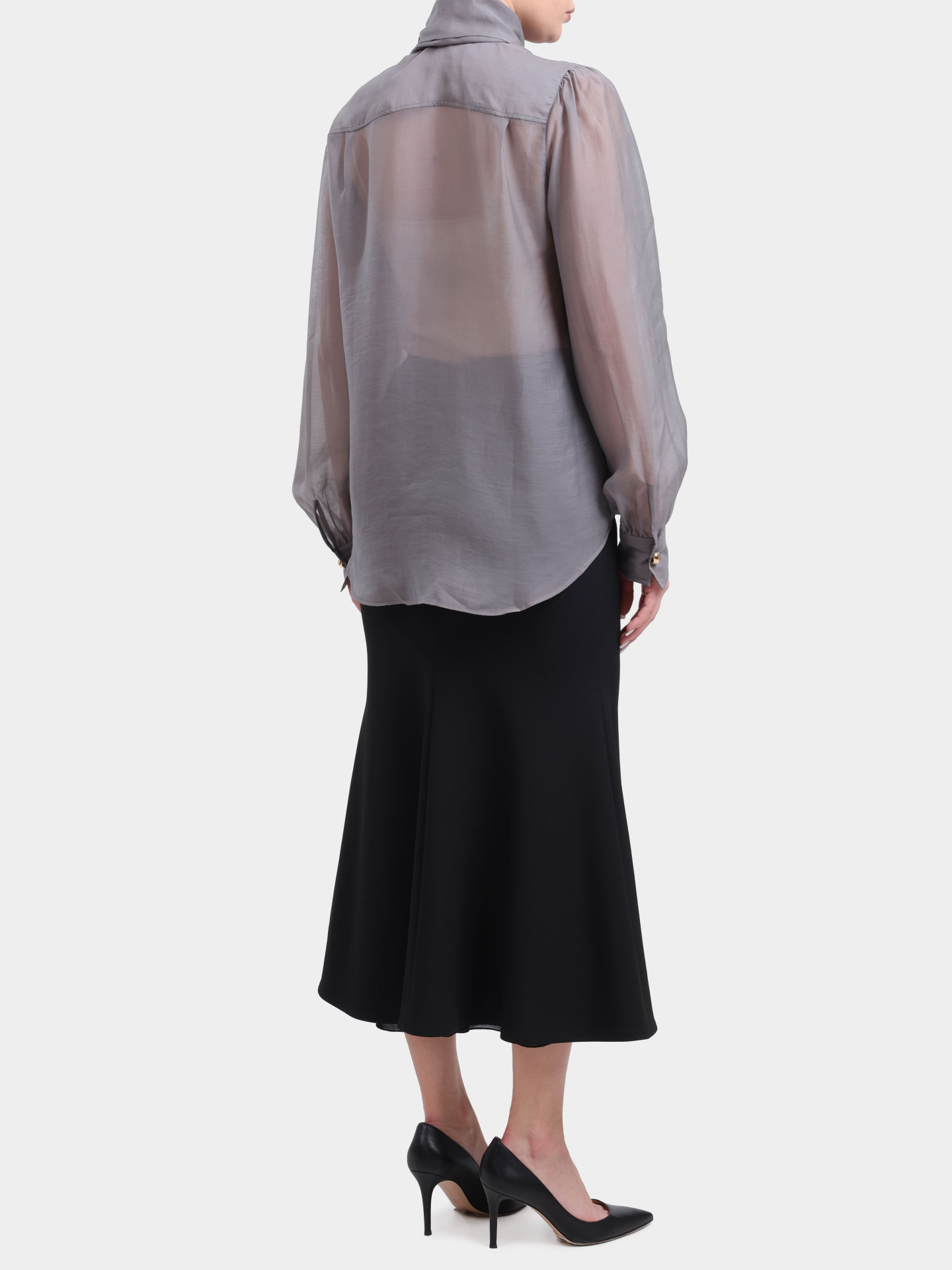 Блуза Hugo 50553205 063 серая женская с бантом — купить в интернет-магазине Verdistore