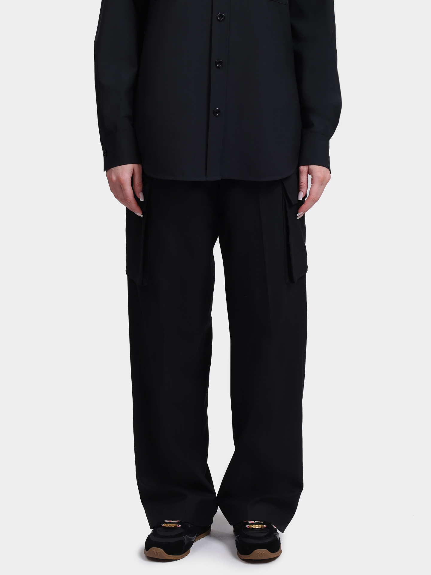 Брюки Herno PT000179D 33453 9300 черные женские  — купить в интернет-магазине Verdistore