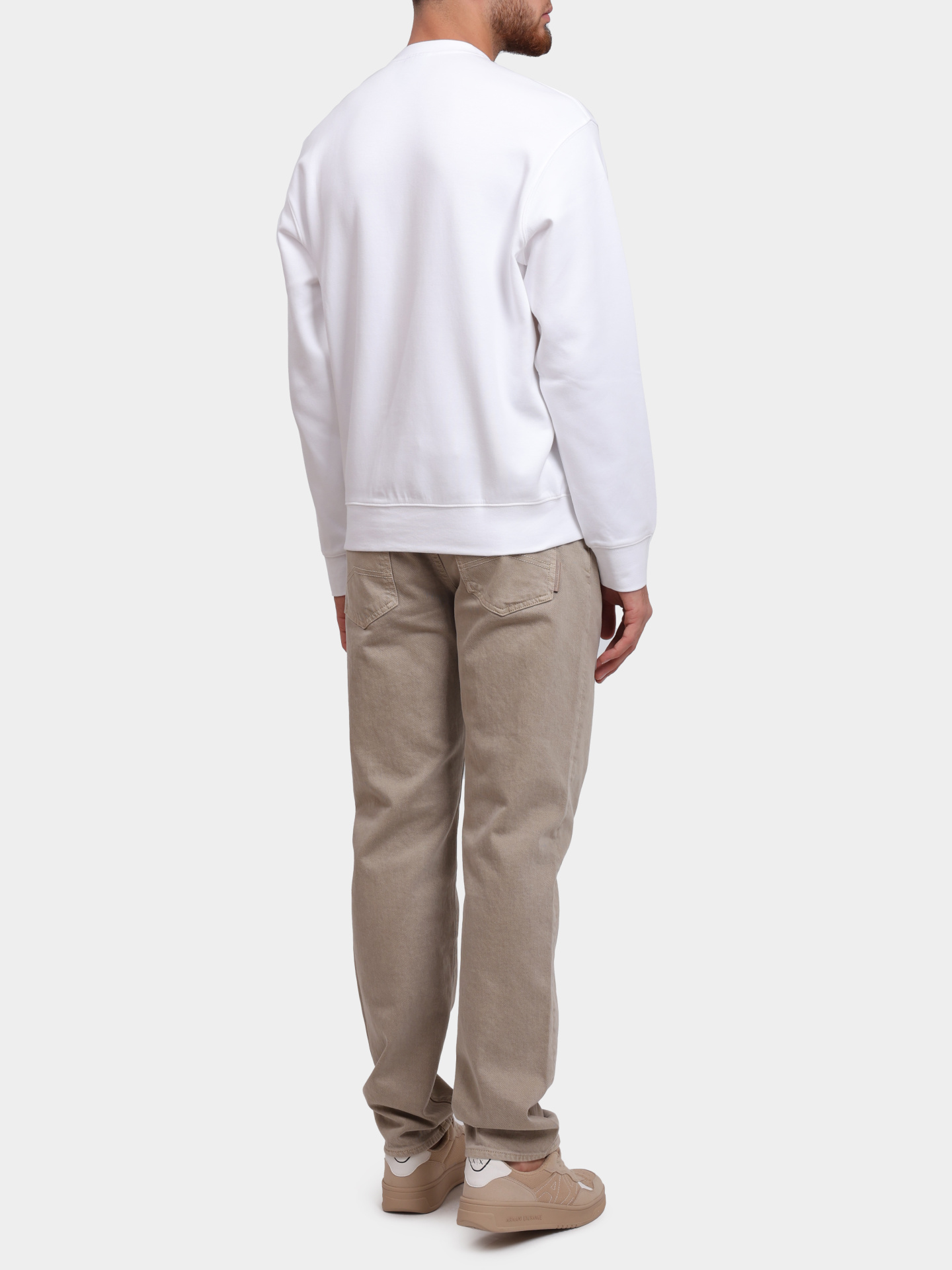 Свитшот Armani Exchange XM000491 AF13047 U0009 белый мужской — купить в интернет-магазине Verdistore