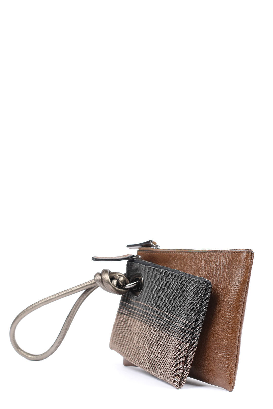 Клатч Brunello Cucinelli MBSCD3031 двойной женский из кожи — купить в интернет-магазине Verdistore