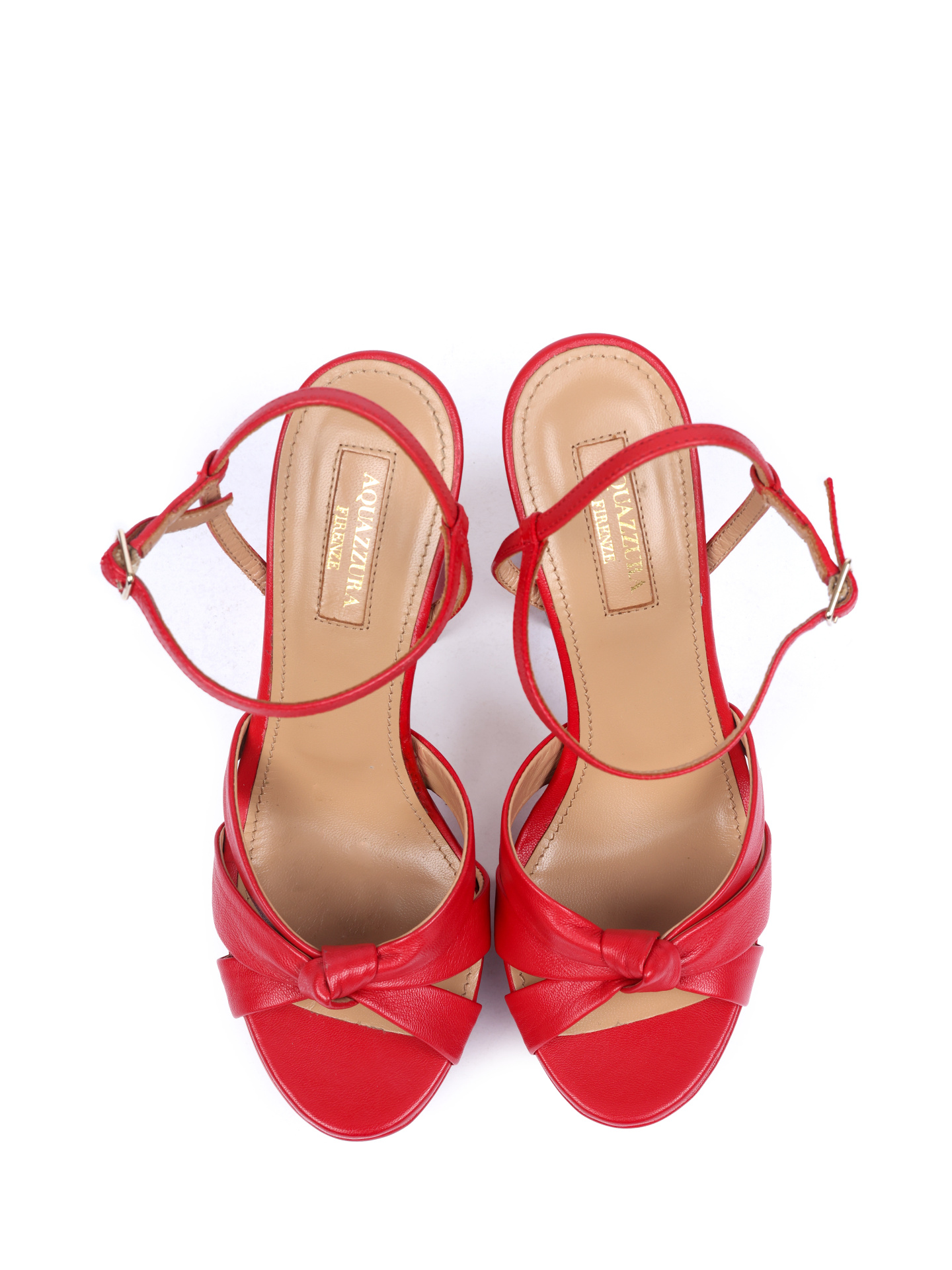 Босоножки Aquazzura BABHIGB0 F00 красные женские на платформе — купить в интернет-магазине Verdistore