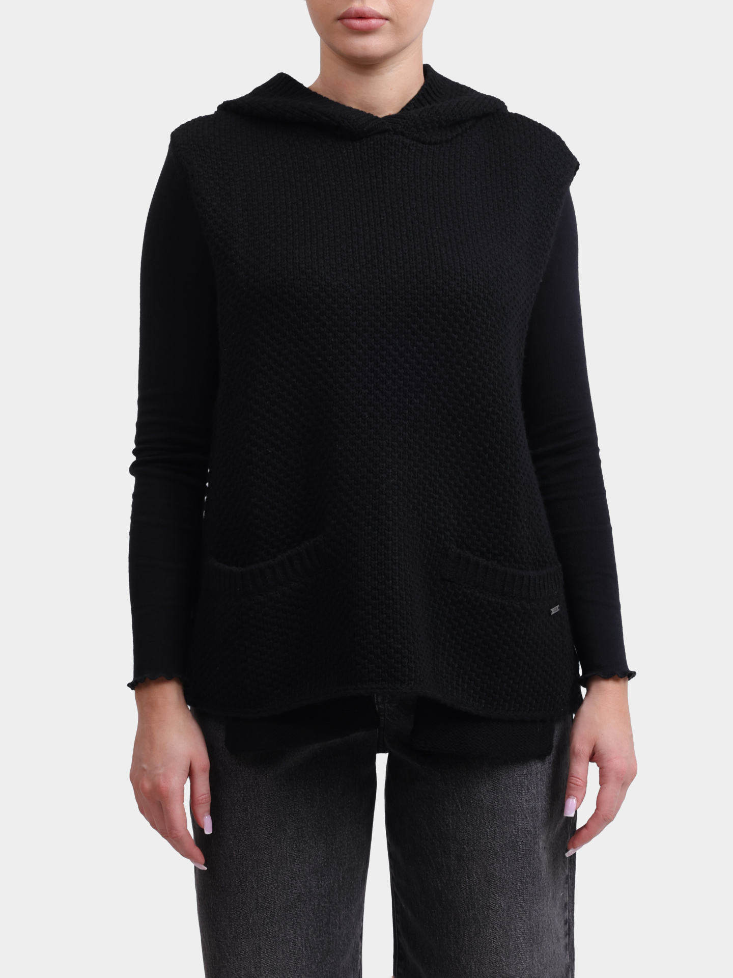 Жилет Armani Exchange XW001161 AF16604 UC001 черный женский — купить в интернет-магазине Verdistore