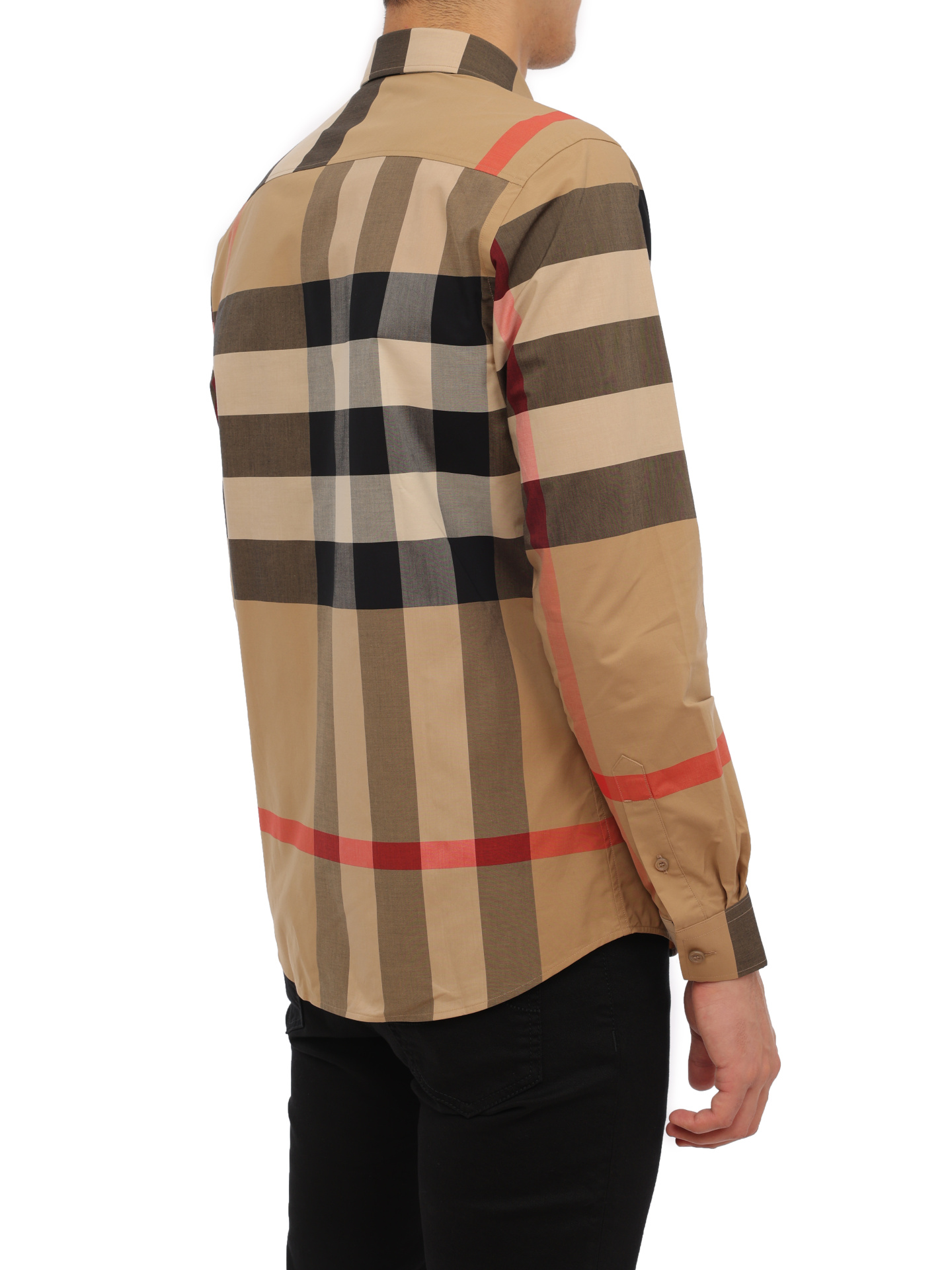 Рубашка Burberry 8010213 A7028 хлопковая мужская в клетку — купить в интернет-магазине Verdistore