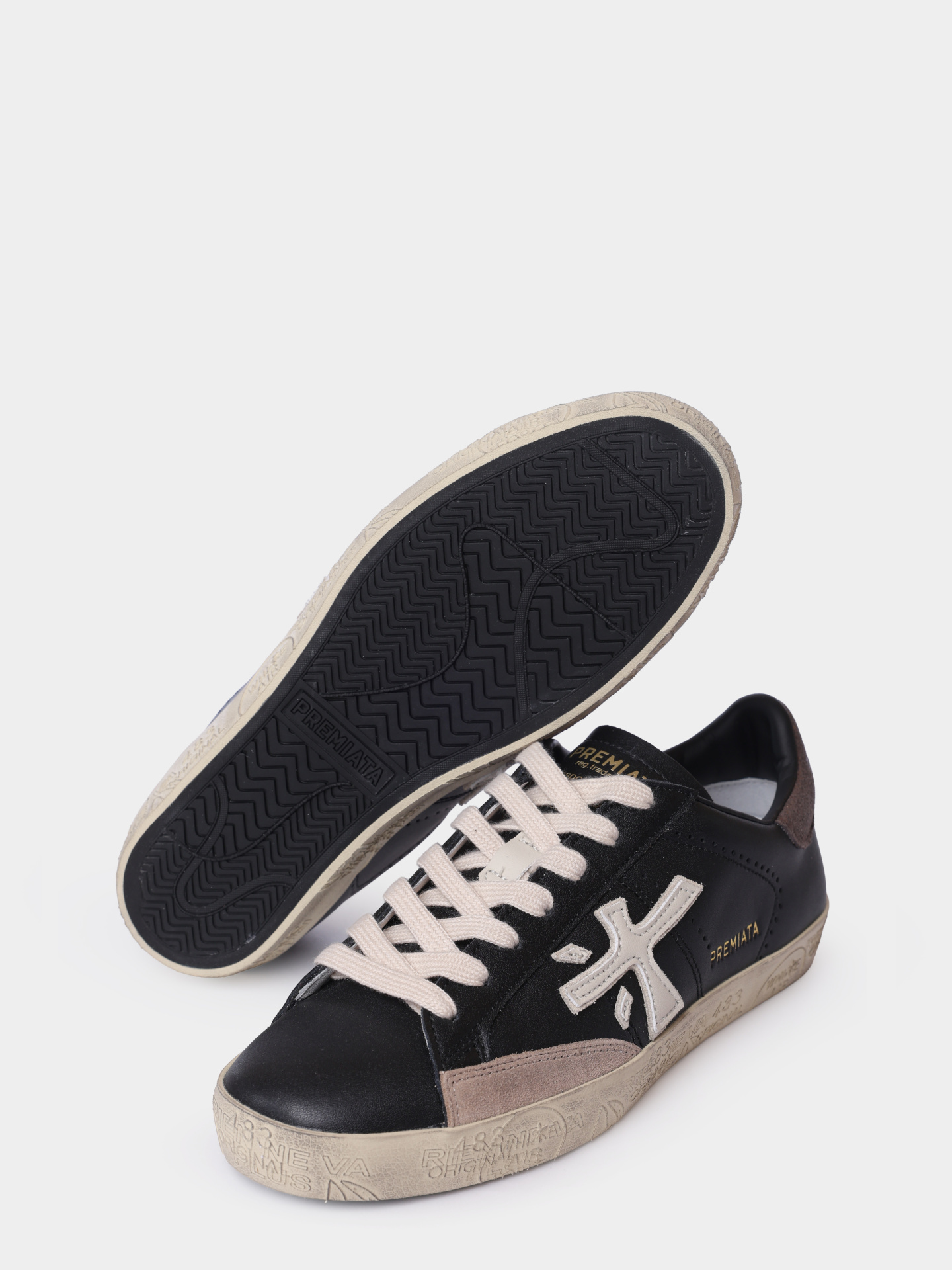 Кеды Premiata STEVEND VAR 7603 черные женские из кожи — купить в интернет-магазине Verdistore