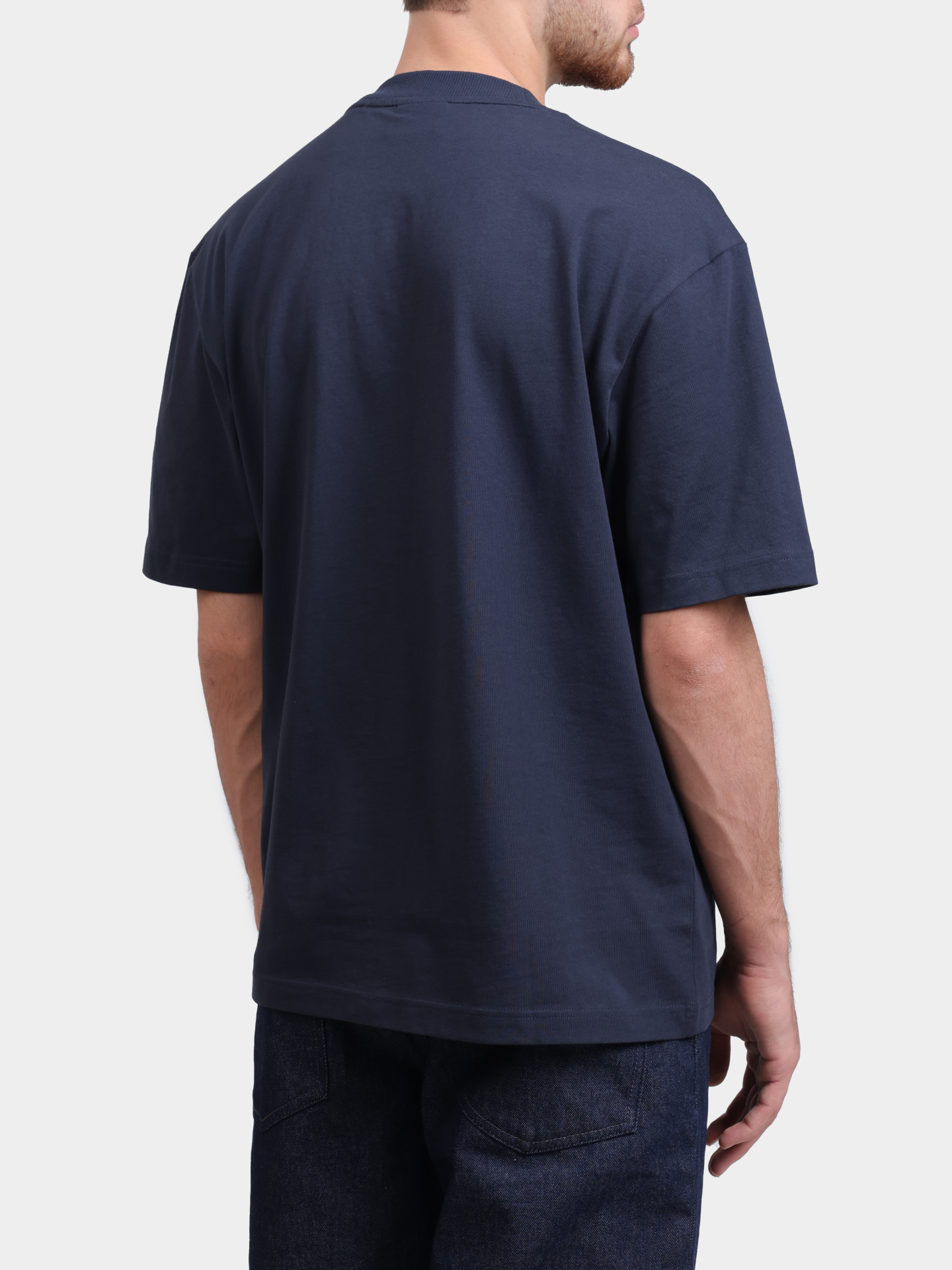 Футболка HUGO BLUE Nieros 10257318 01 50509991 415 мужская хлопковая с патчем-логотипом — купить в интернет-магазине Verdistore