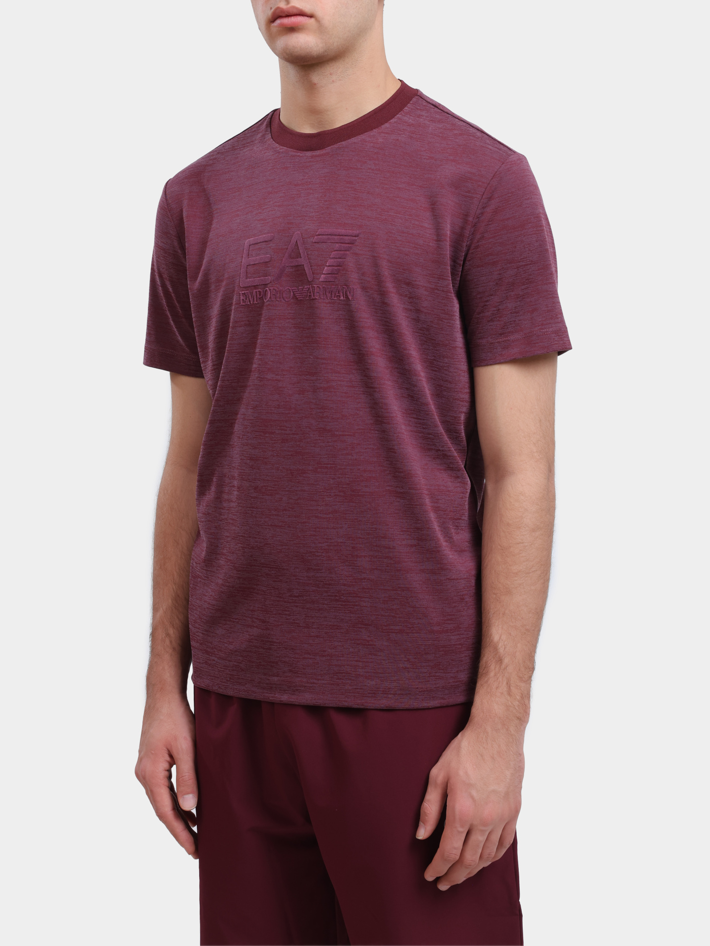 Футболка EA7 7M000755 AF13869 M5064 бордовая мужская — купить в интернет-магазине Verdistore