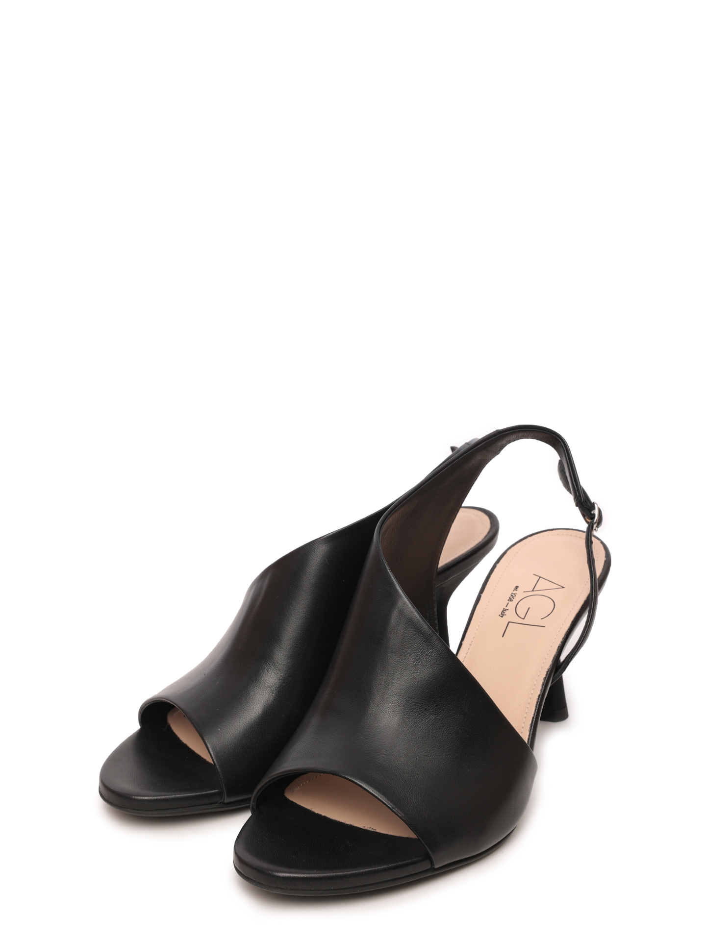 Босоножки AGL D675021PCKA076 1013 черные женские асимметричные — купить в интернет-магазине Verdistore