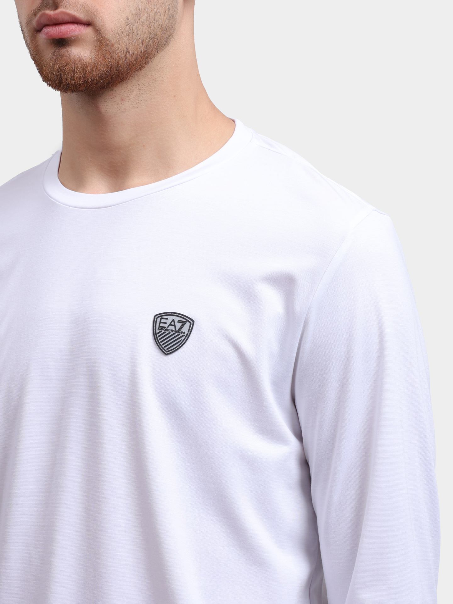 Лонгслив EA7 8NPT17 PJRGZ 1100 белый мужской — купить в интернет-магазине Verdistore