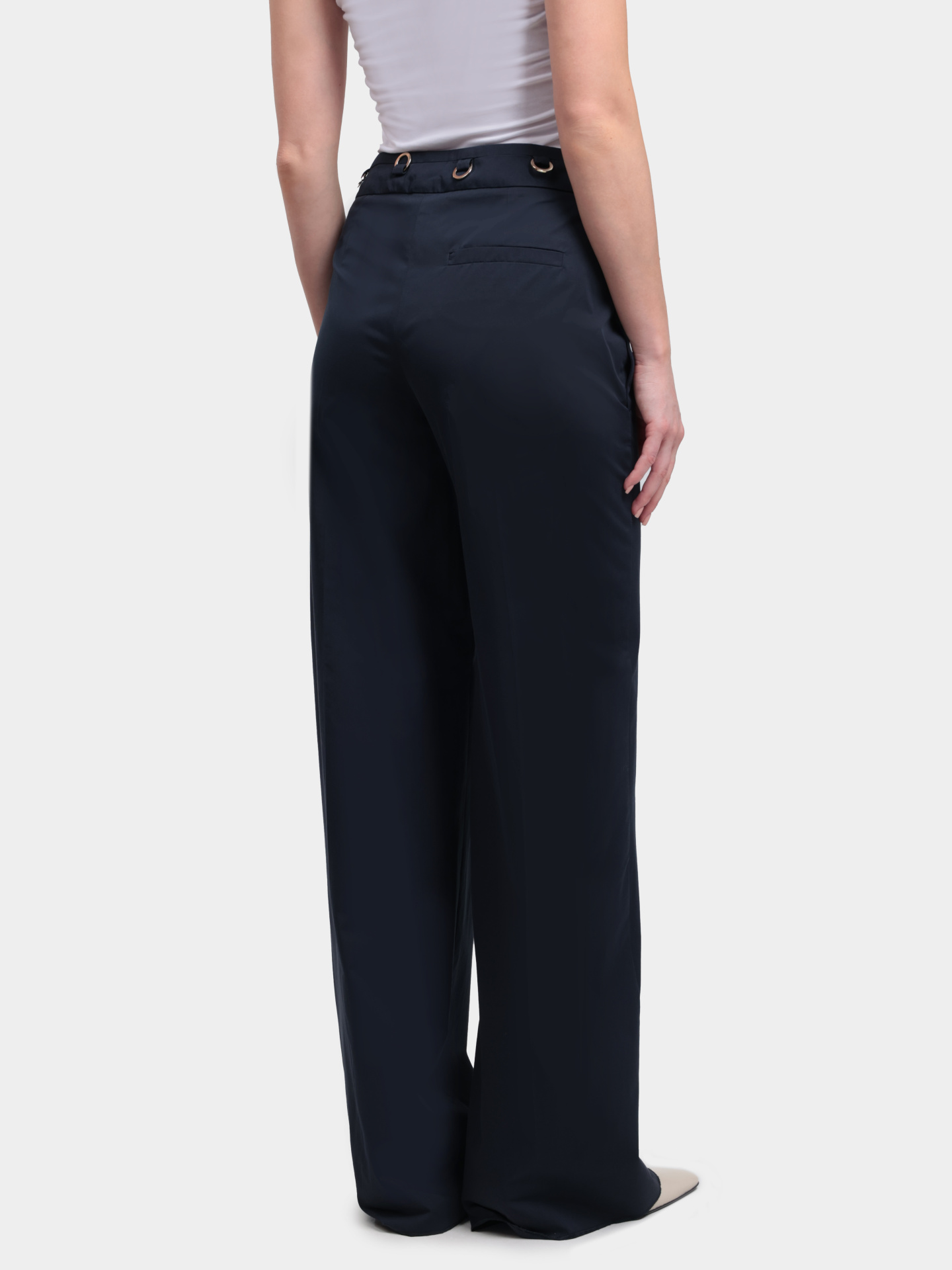 Брюки Marella Sport MLSACCIAIO 004 женские прямого кроя с декоративными элементами на поясе — купить в интернет-магазине Verdistore