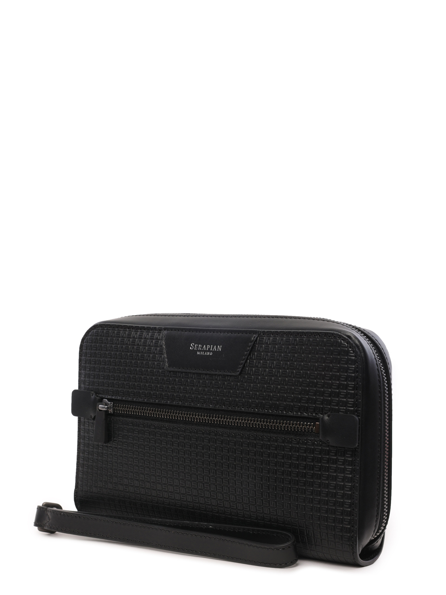 Клатч с ремнем-петлей черный кожаный — купить в интернет-магазине Verdistore