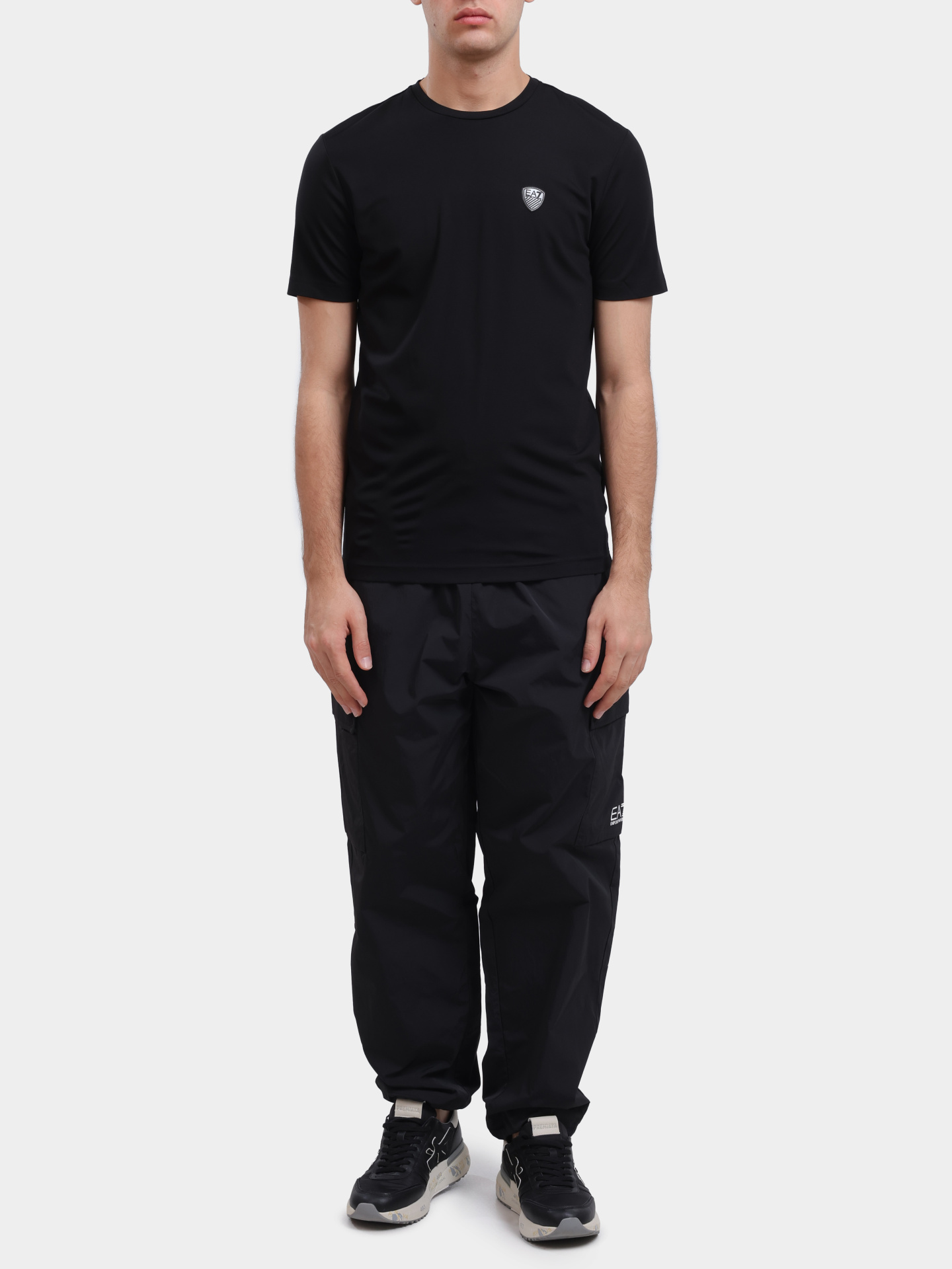 Футболка EA7 8NPT16 PJRGZ 1200 черная мужская — купить в интернет-магазине Verdistore