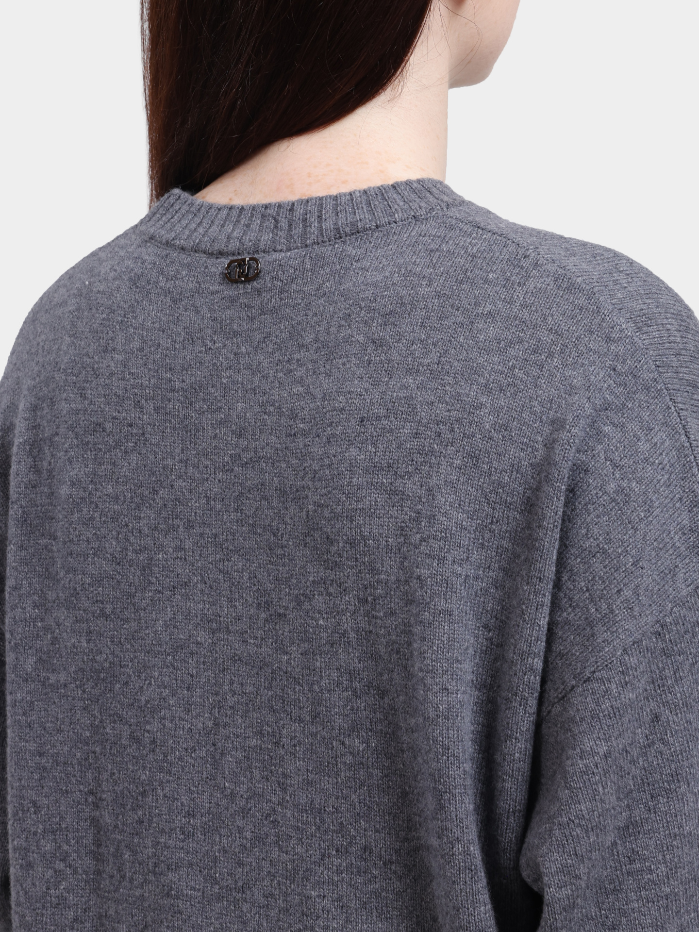 Свитер Liu-Jo MF5039 MS009 02050 серый женский из шерсти — купить в интернет-магазине Verdistore