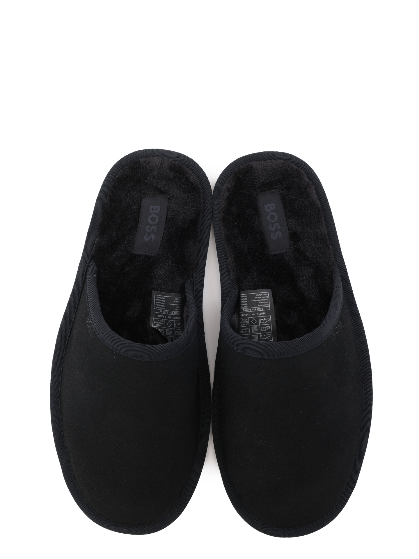 Тапки Boss 50503988 001 черные мужские из текстиля — купить в интернет-магазине Verdistore