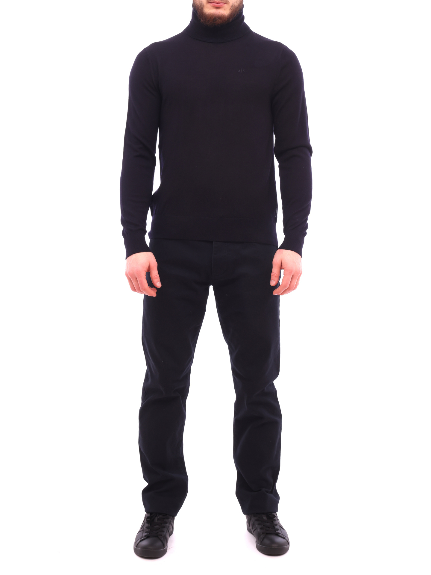 Водолазка Armani Exchange 8NZM3C ZM8AZ 1510 темно-синяя мужская из шерсти — купить в интернет-магазине Verdistore