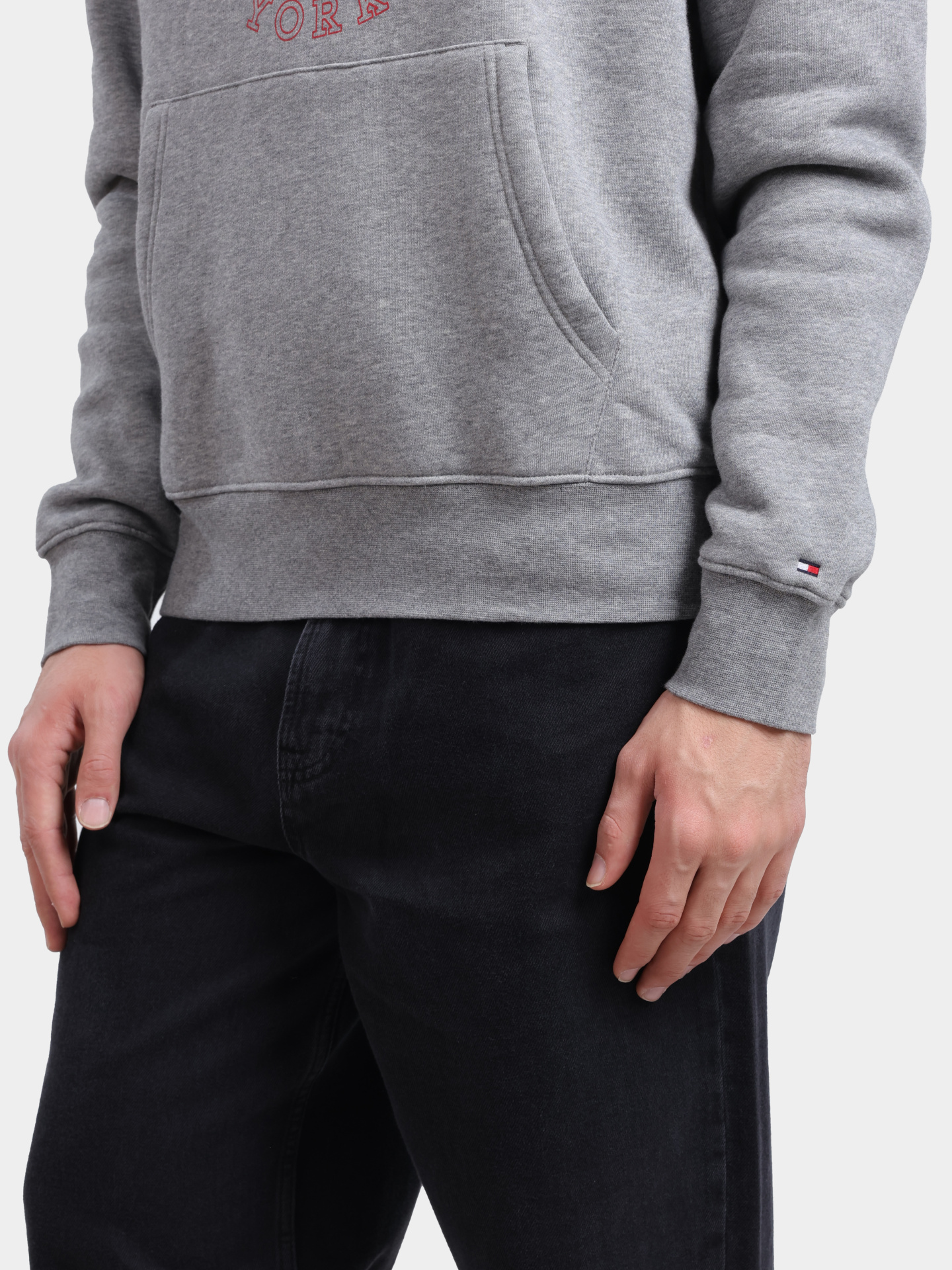 Худи Tommy Hilfiger MW0MW32655 серое мужское — купить в интернет-магазине Verdistore