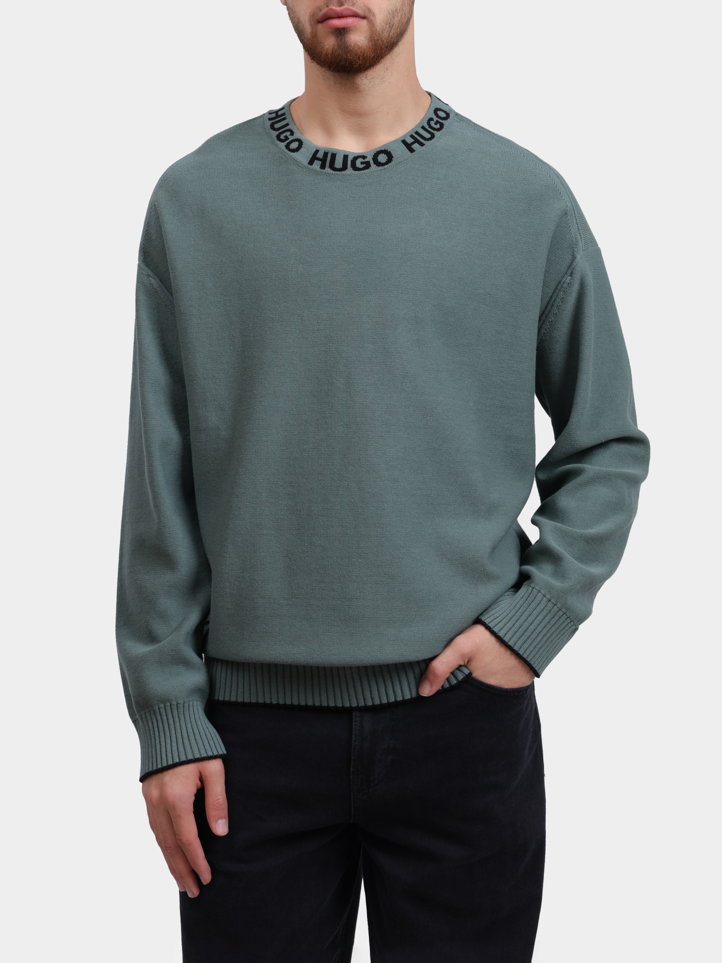 Джемпер Hugo 50474813 343 хлопковый мужской — купить в интернет-магазине Verdistore