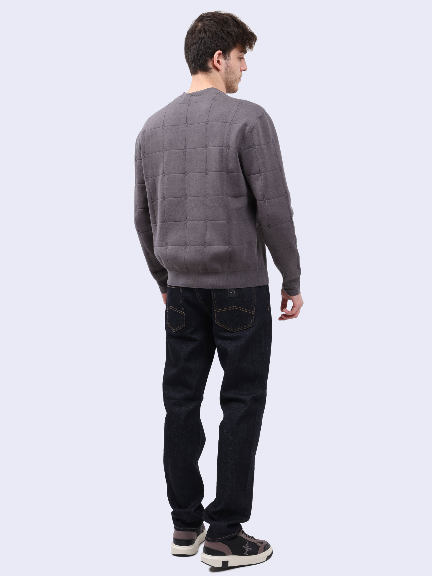 Свитшот Armani Exchange 6DZM6C ZM5AZ 19AA серый мужской — купить в интернет-магазине Verdistore