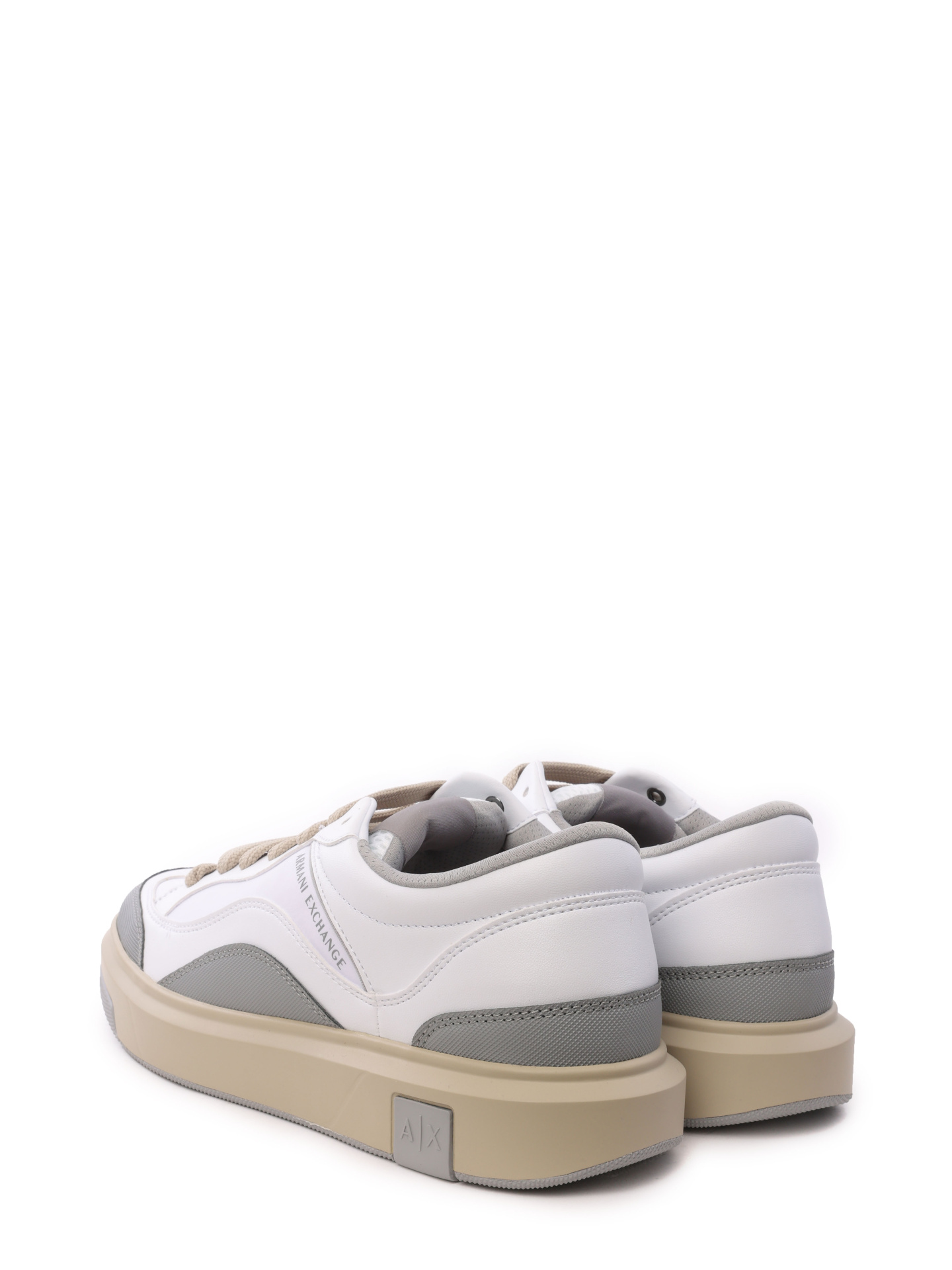 Кеды Armani Exchange XUX191 XV784 K525 комбинированные мужские на бежевой подошве — купить в интернет-магазине Verdistore