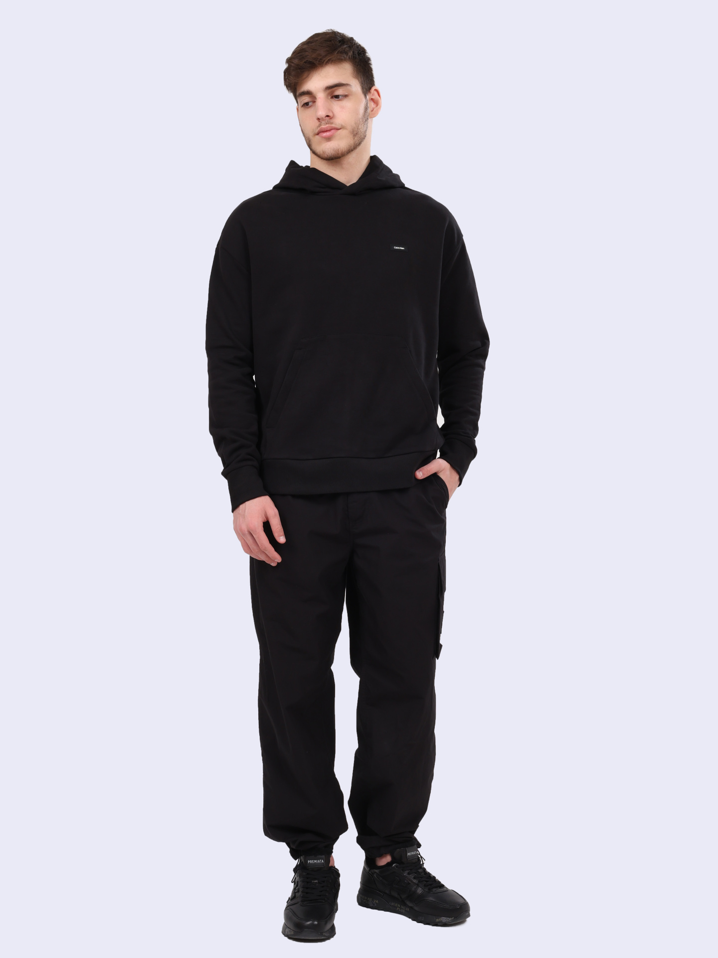 Худи Calvin Klein K10K112748 BEH черное мужское — купить в интернет-магазине Verdistore