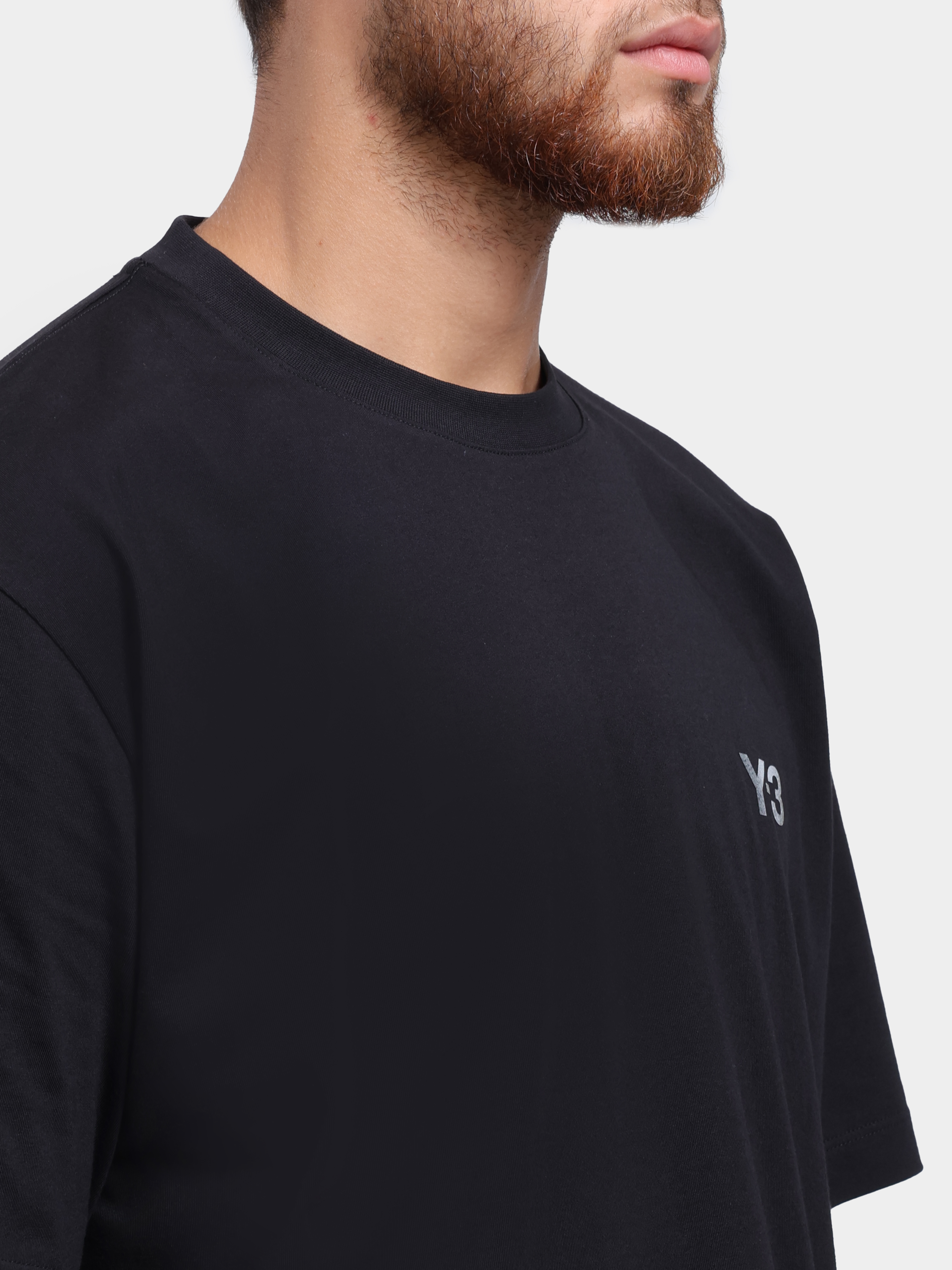 Футболка Y3 KQ9783 BLACK черная мужская с маленьким логотипом — купить в интернет-магазине Verdistore