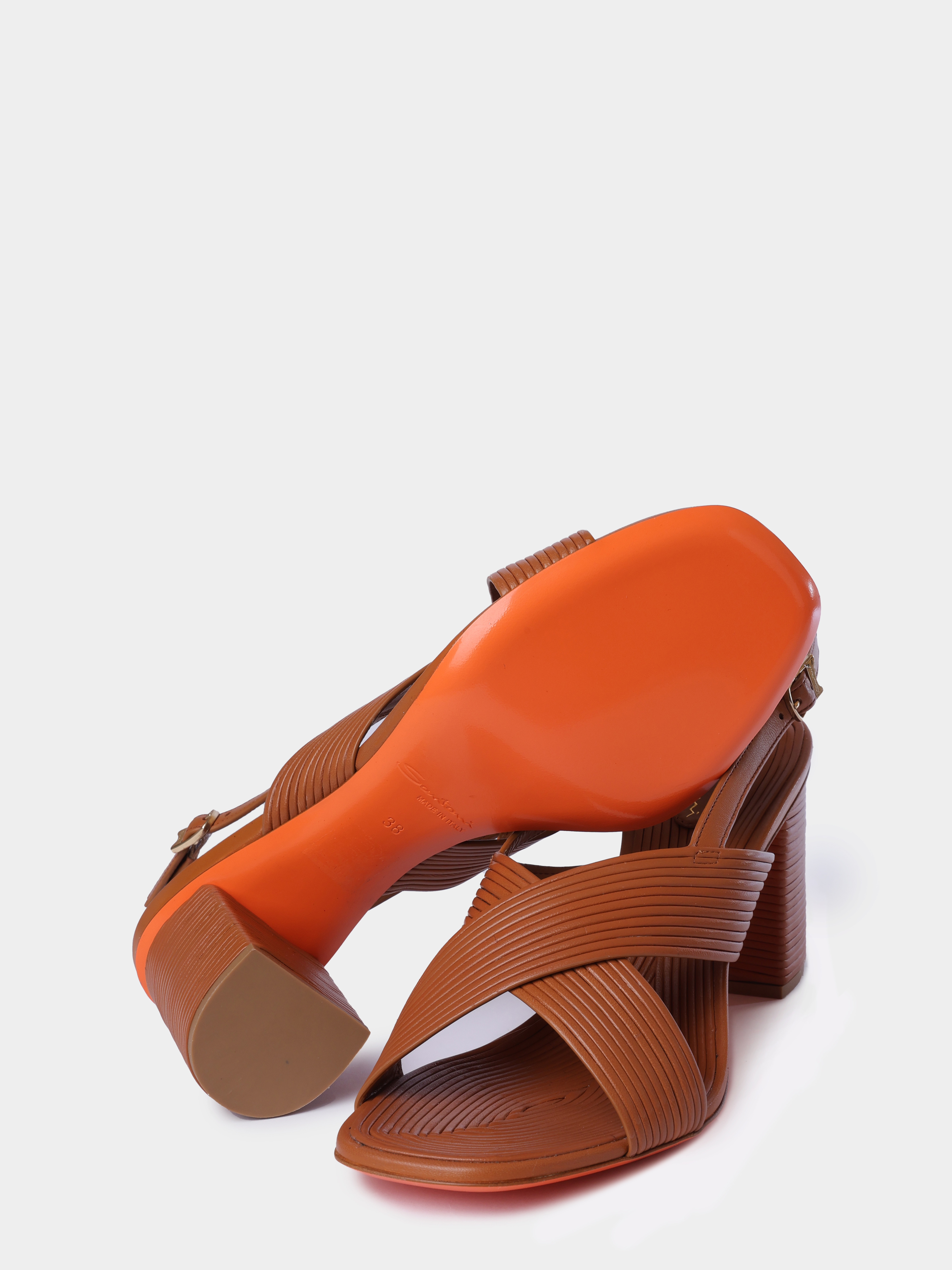 Босоножки Santoni WHWG72246HM7TONLC41 кожаные женские — купить в интернет-магазине Verdistore
