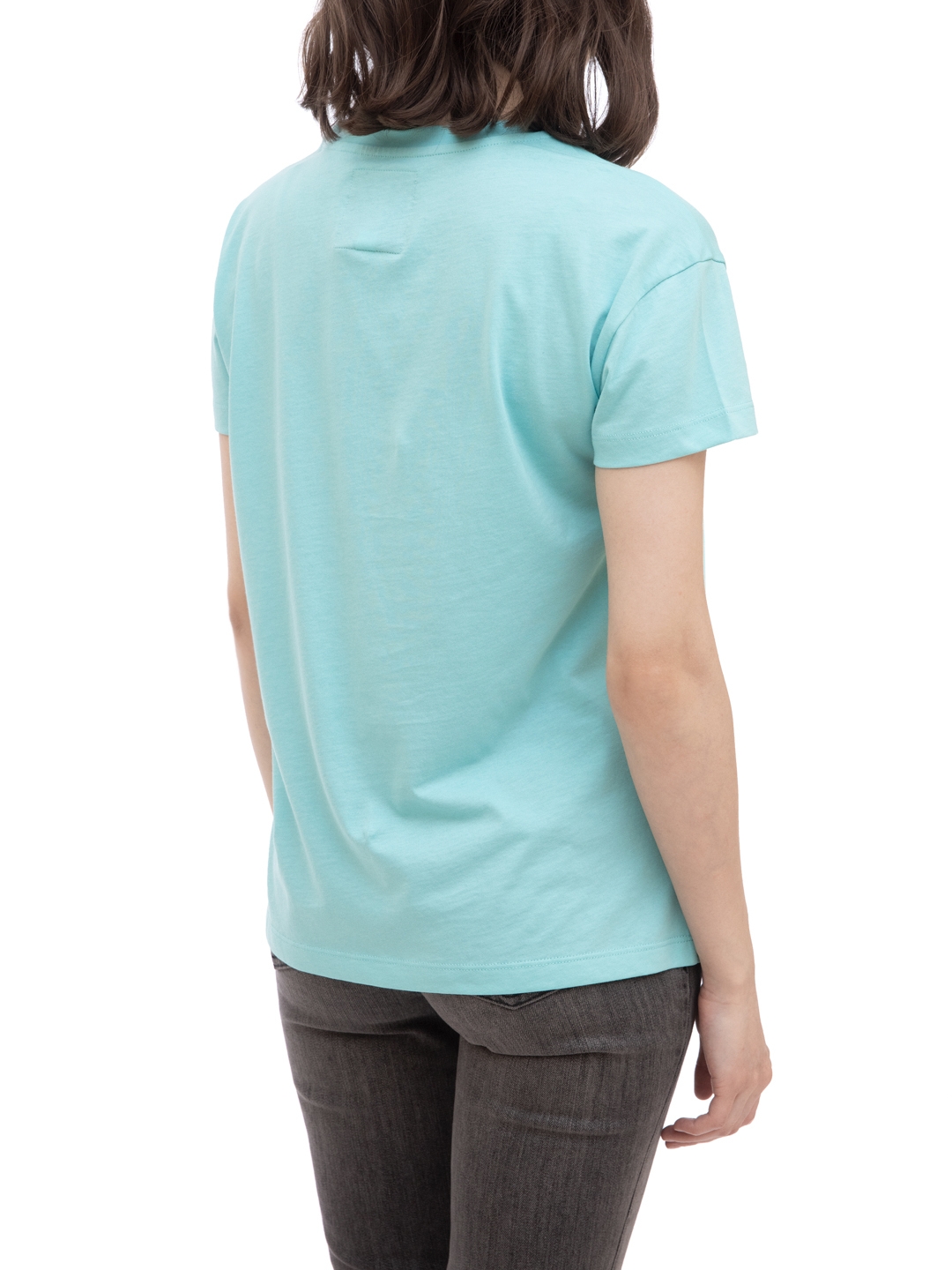 Футболка Armani Exchange 8NYTCX YJG3Z 1860 бирюзовая женская с логотипом — купить в интернет-магазине Verdistore